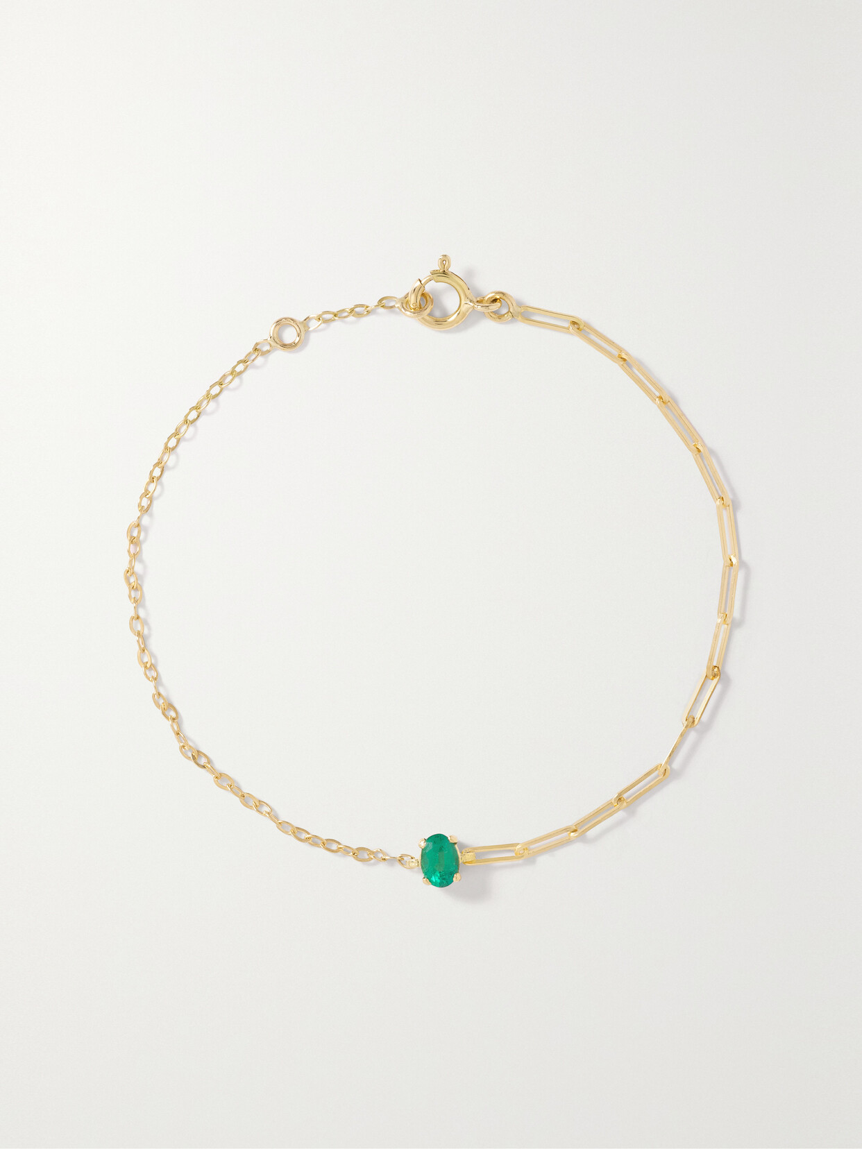 Yvonne Léon - 18-karat Gold Emerald Bracelet - Green