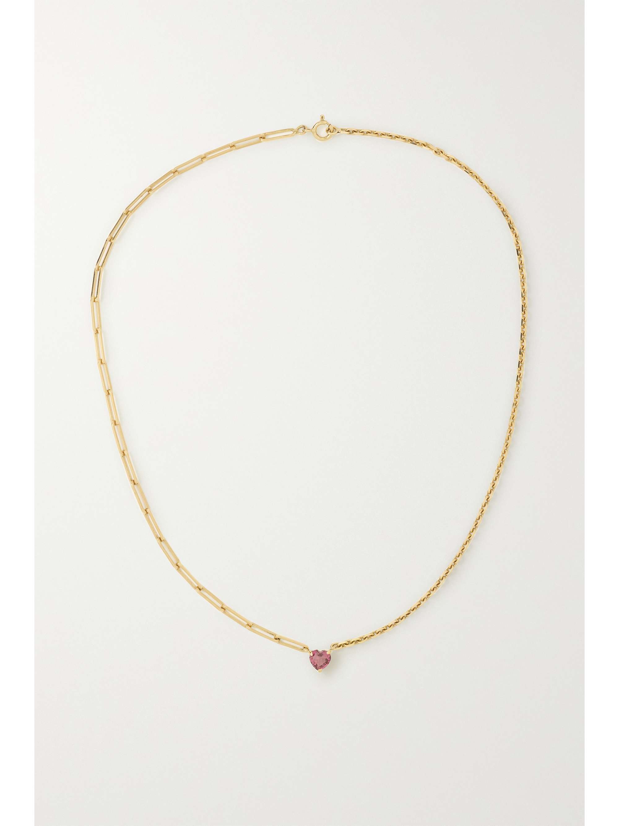 YVONNE LÉON 18K 黄金红榴石项链