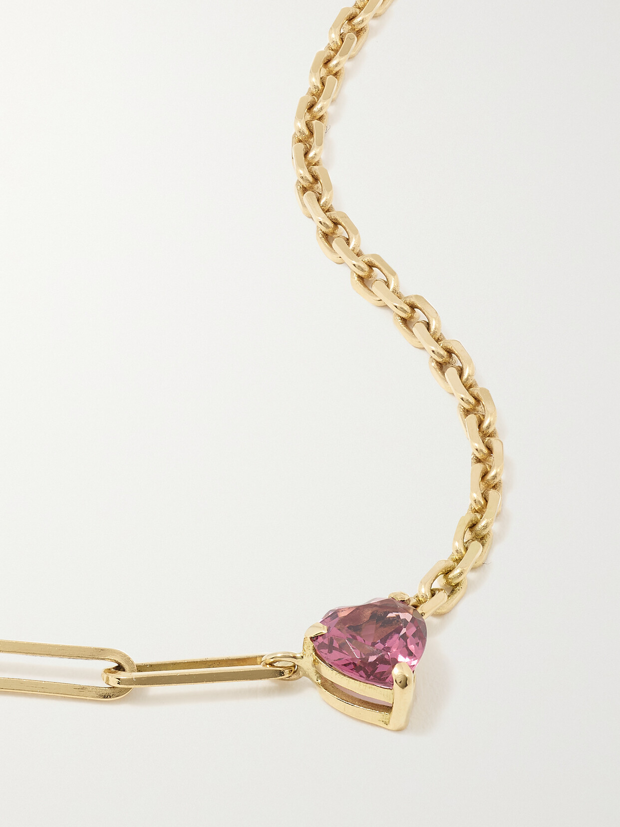 Yvonne Léon - 18-karat Gold Rhodolite Necklace - Pink