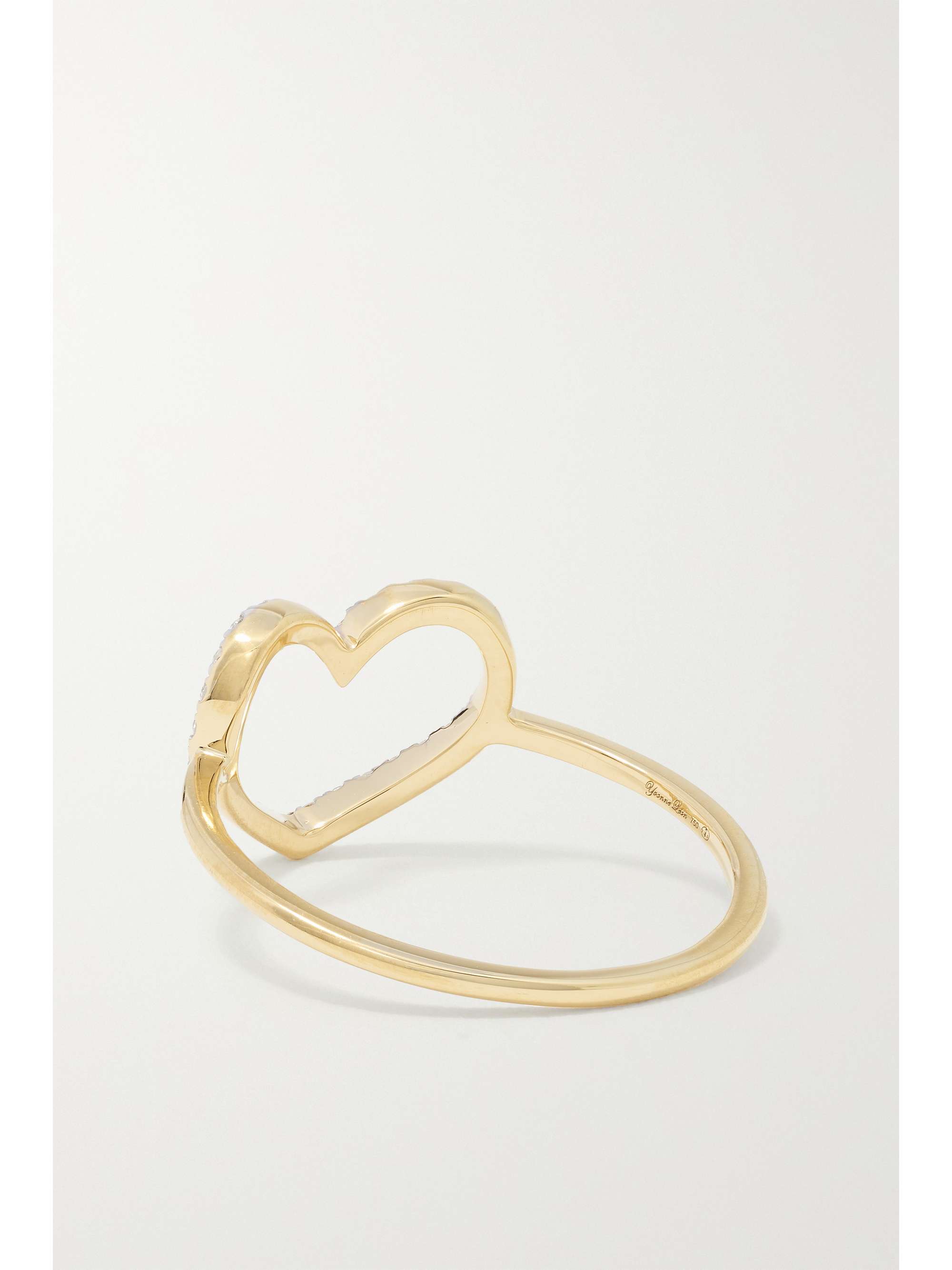 YVONNE LÉON Open Heart 18-karat gold diamond ring