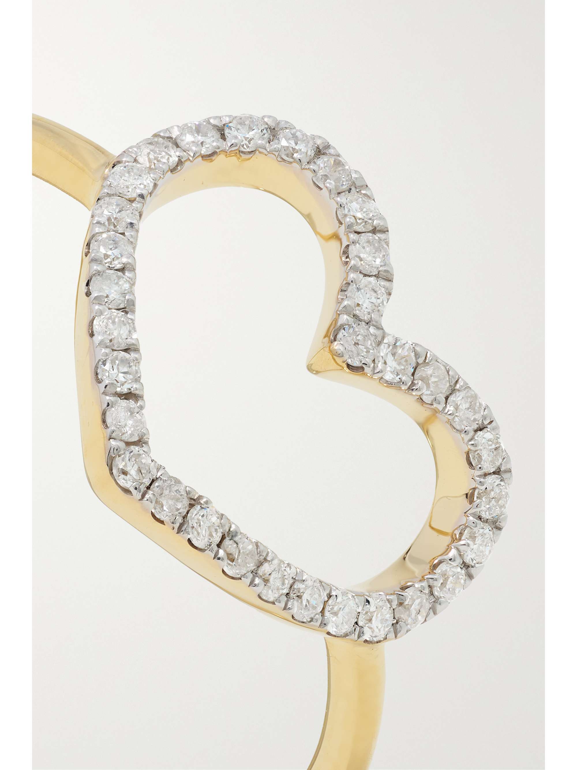 YVONNE LÉON Open Heart 18-karat gold diamond ring
