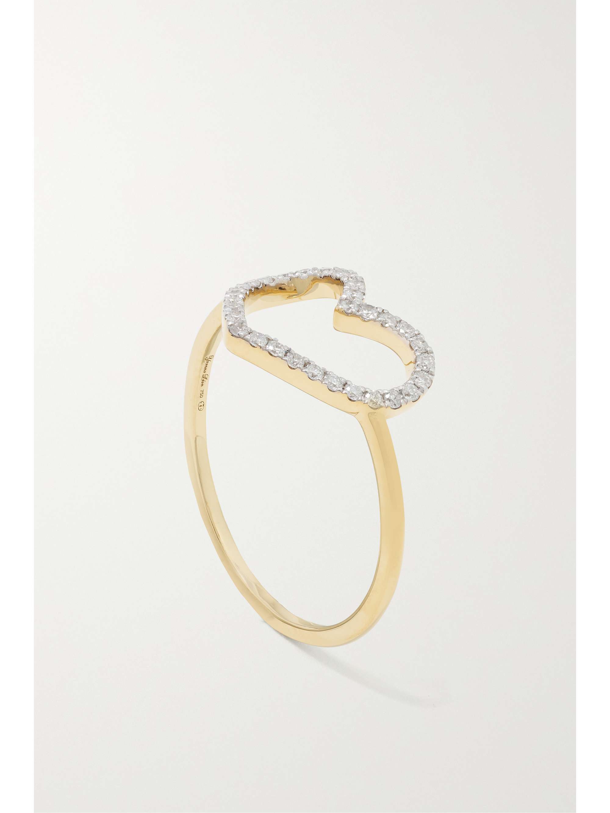 YVONNE LÉON Open Heart 18-karat gold diamond ring