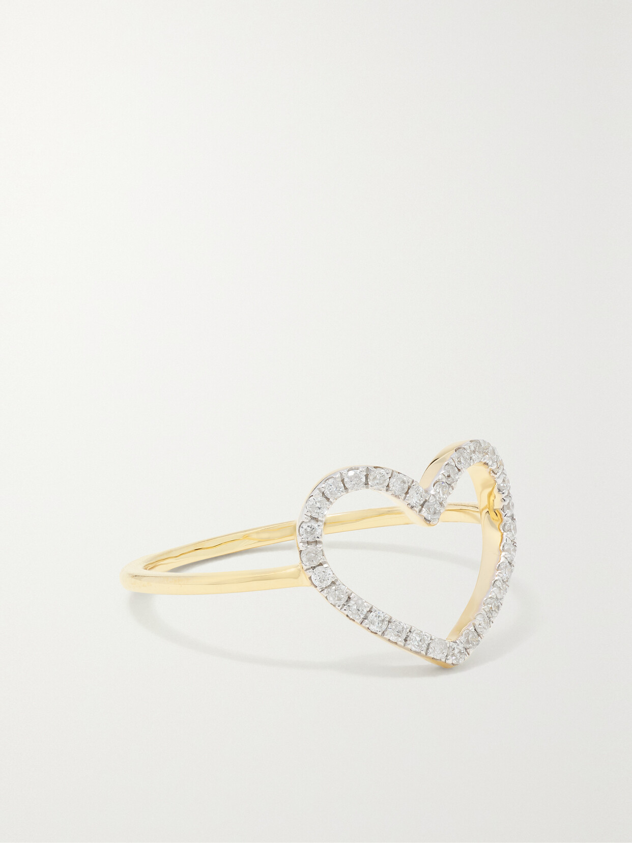 Yvonne Léon - Open Heart 18-karat Gold Diamond Ring - 5