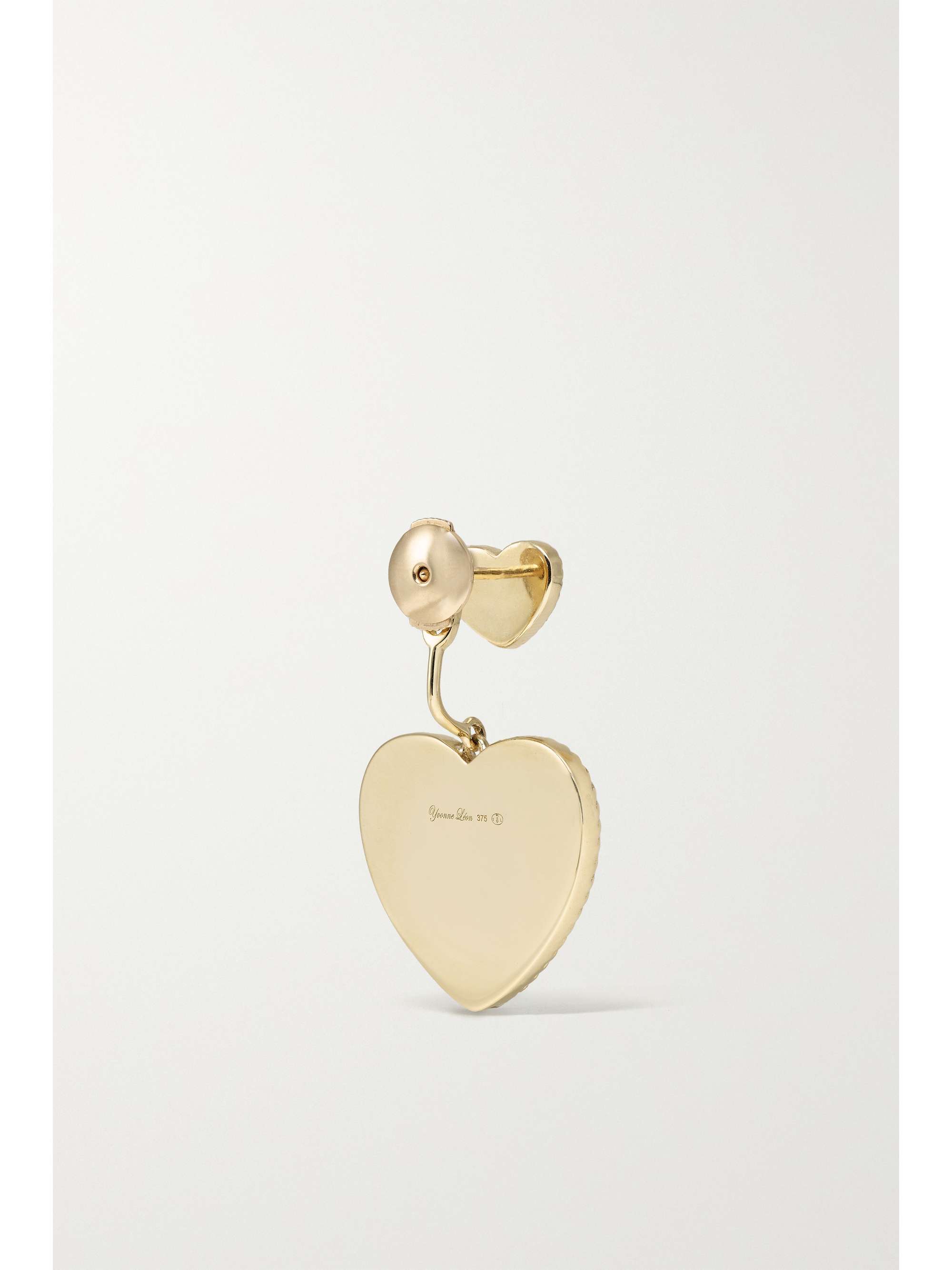 YVONNE LÉON 9-karat gold, malachite and diamond earrings