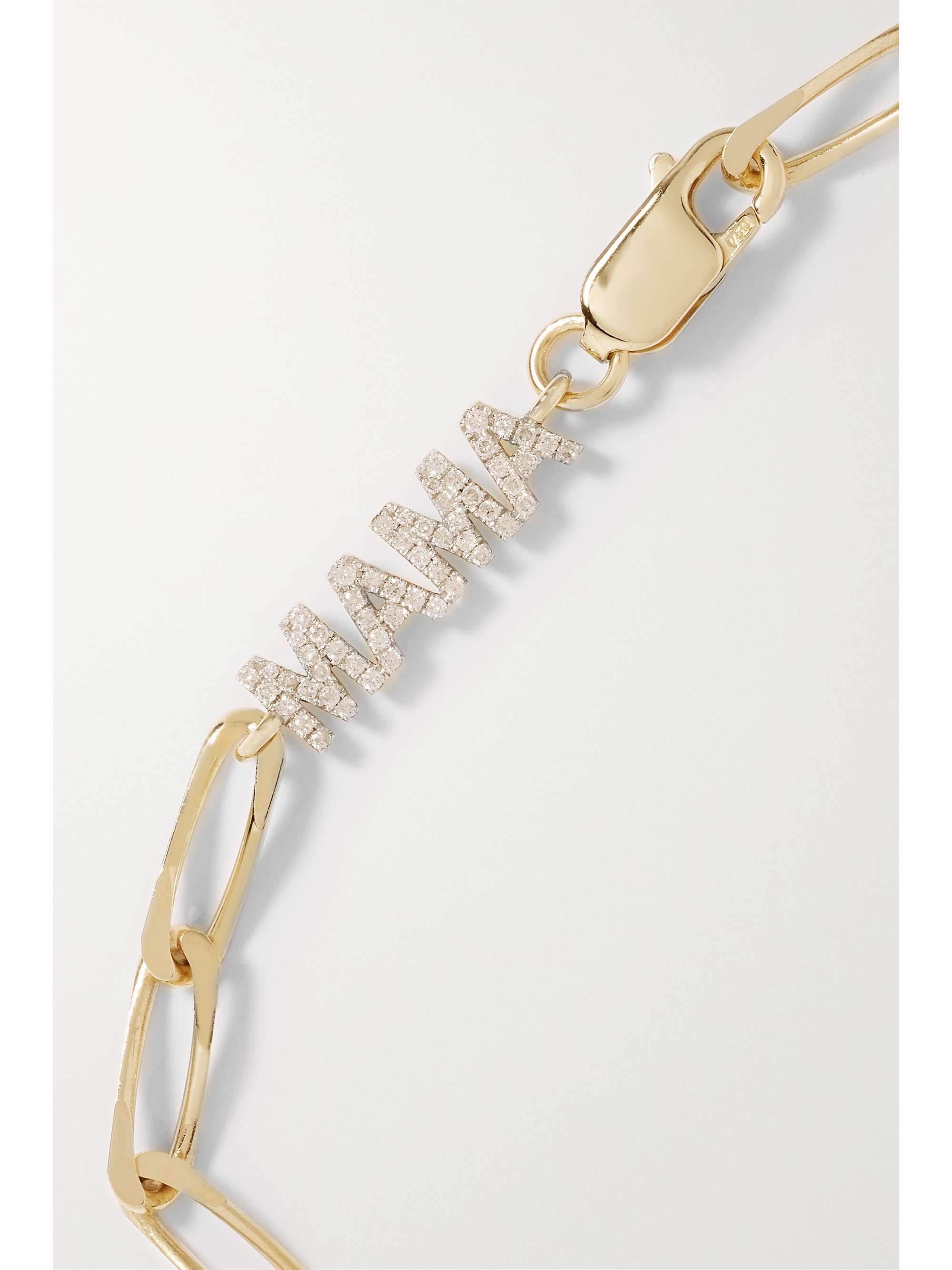 YVONNE LÉON Mama Armband aus 9 und 18 Karat Gold mit Diamanten
