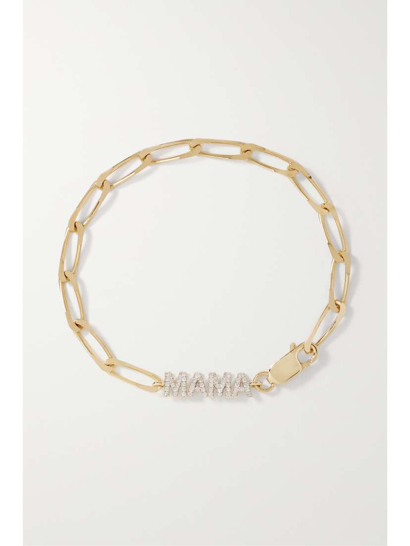 Yvonne Léon Mama 9- And 18-karat Gold Diamond Bracelet