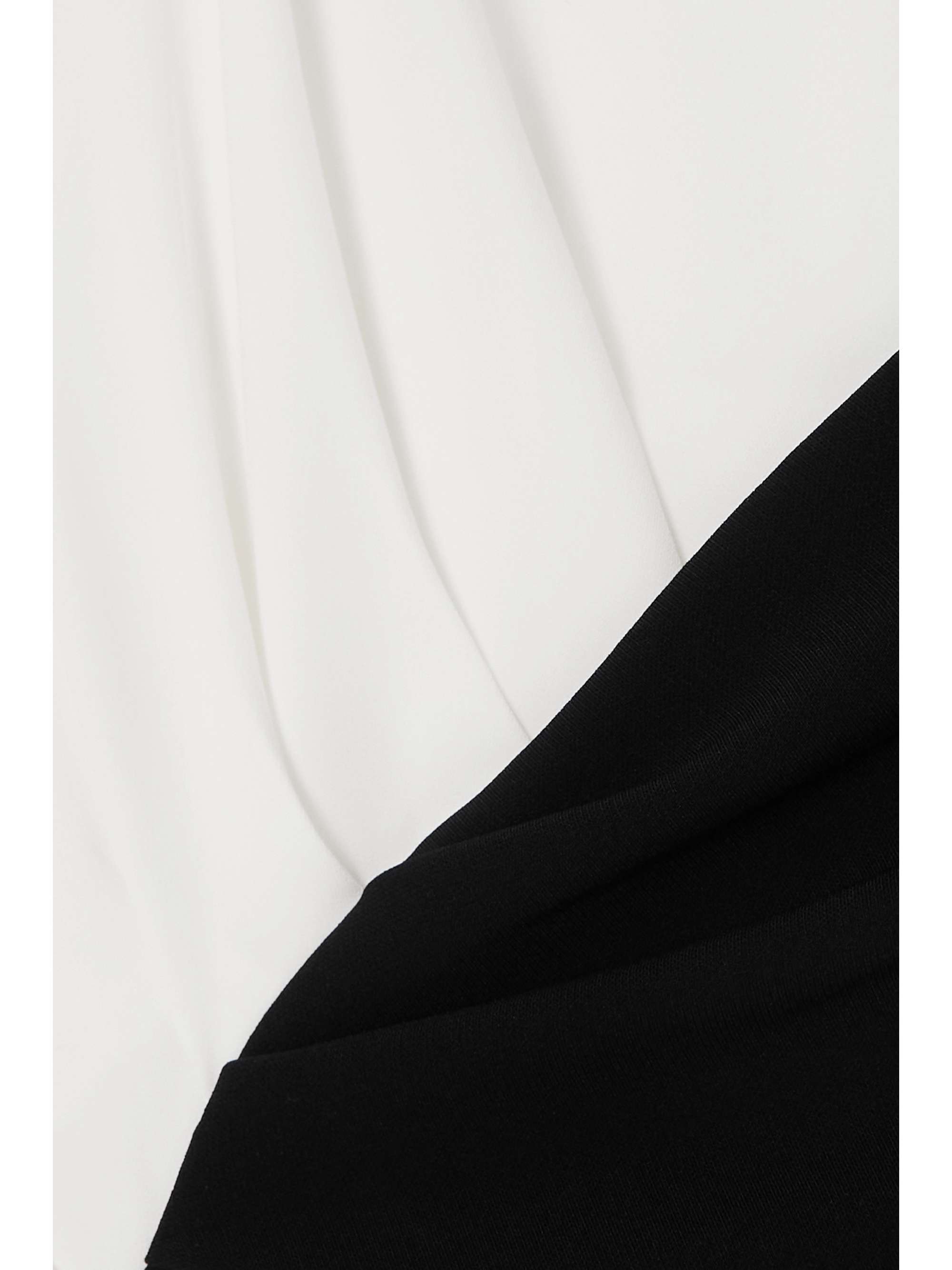 TALBOT RUNHOF Asymmetric two-tone crepe gown