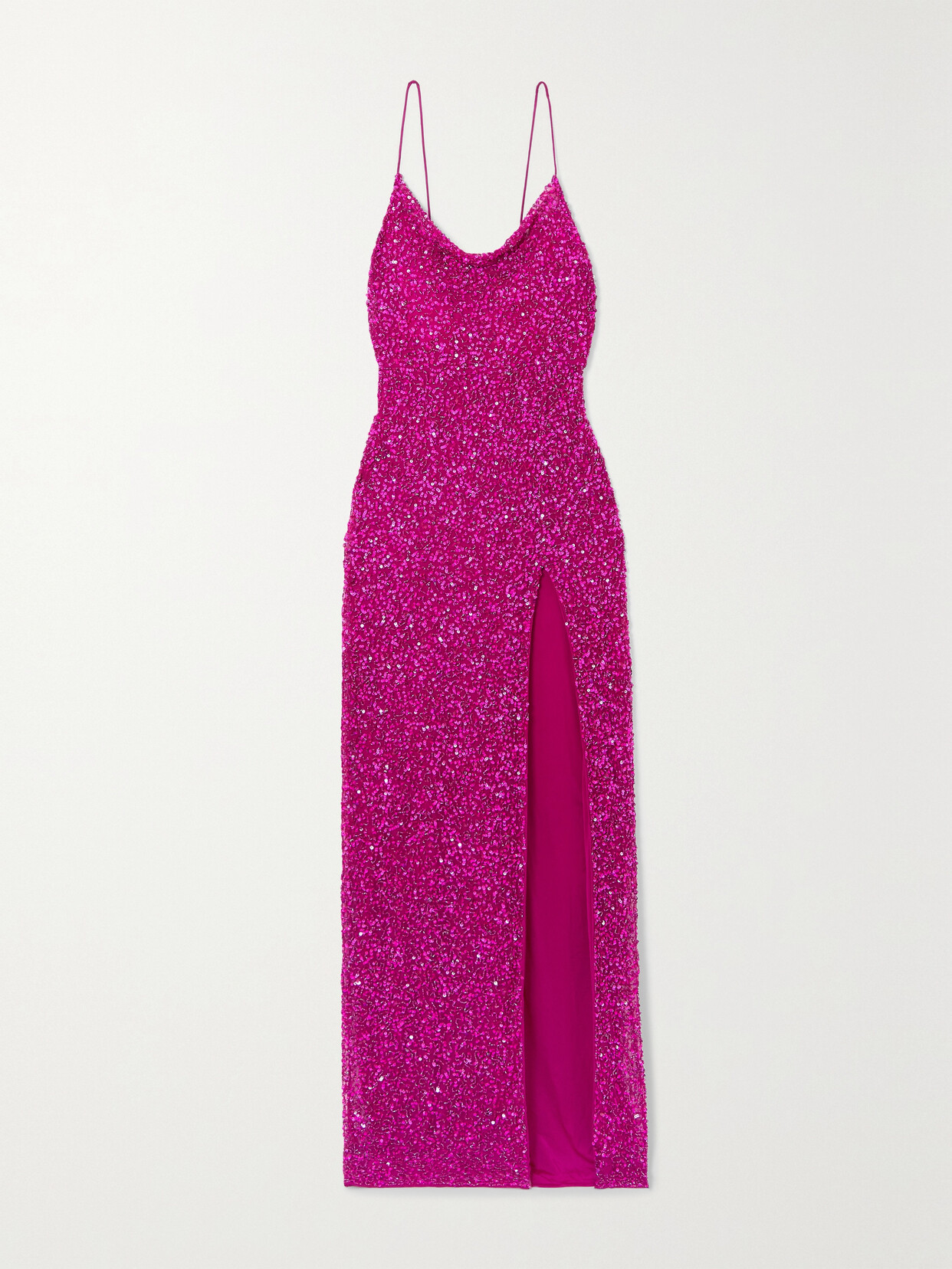 Retrofête Blair Sequined Tulle Maxi Dress - Pink
