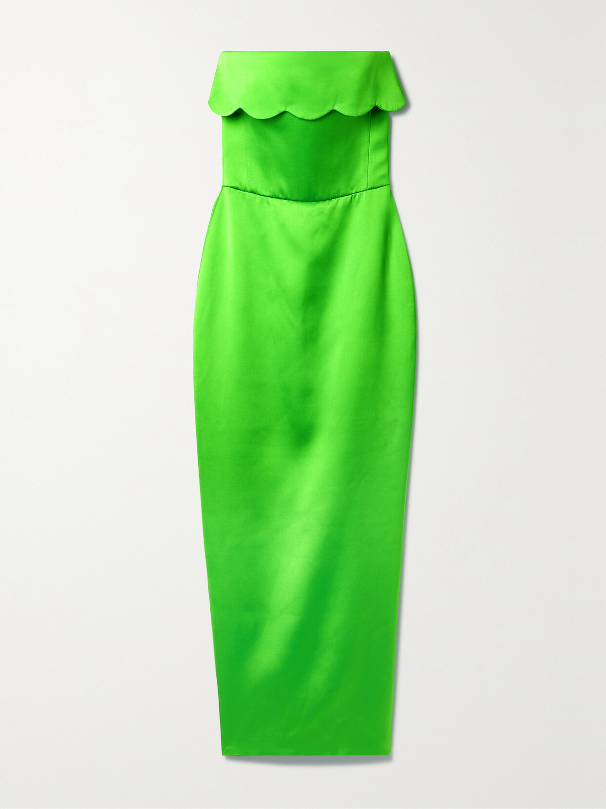 RASARIO - Strapless Satin Dress - Green