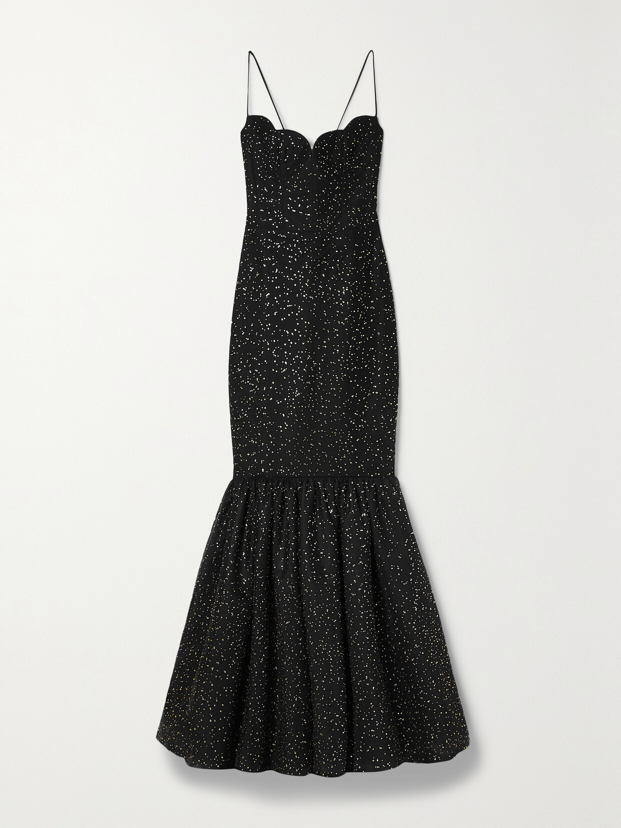 RASARIO - Crystal-embellished Tulle Gown - Black