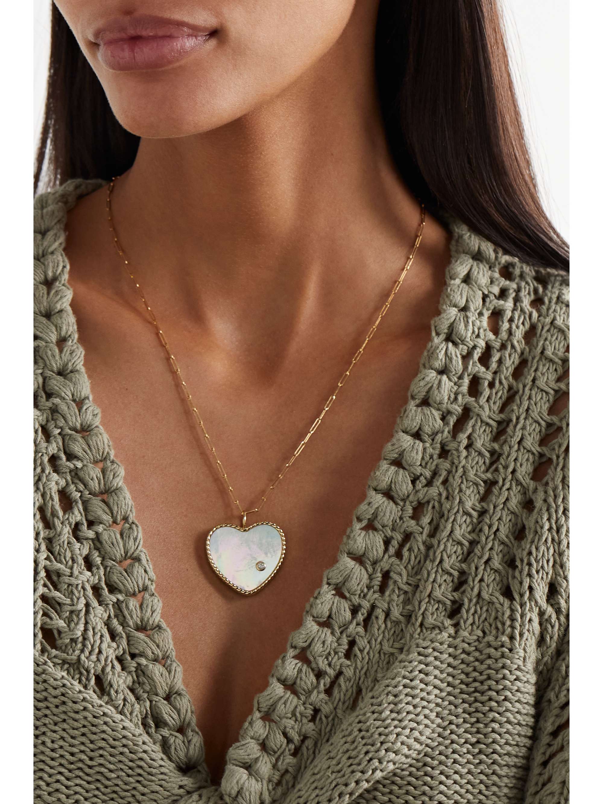 YVONNE LÉON Reversible 9- and 18-karat gold multi-stone necklace