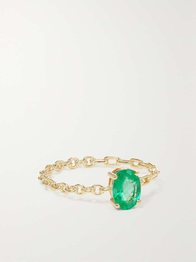 Yvonne Léon 18-karat Gold Emerald Ring
