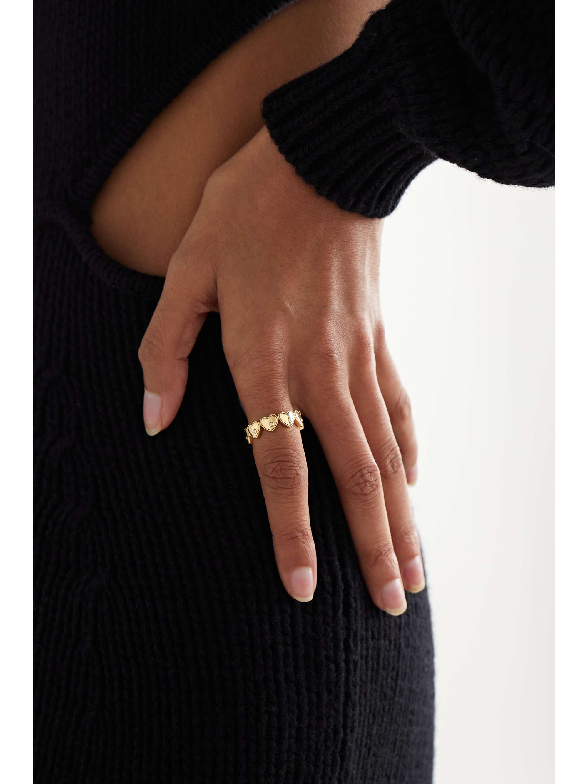 YVONNE LÉON Alliance 9-karat gold diamond ring