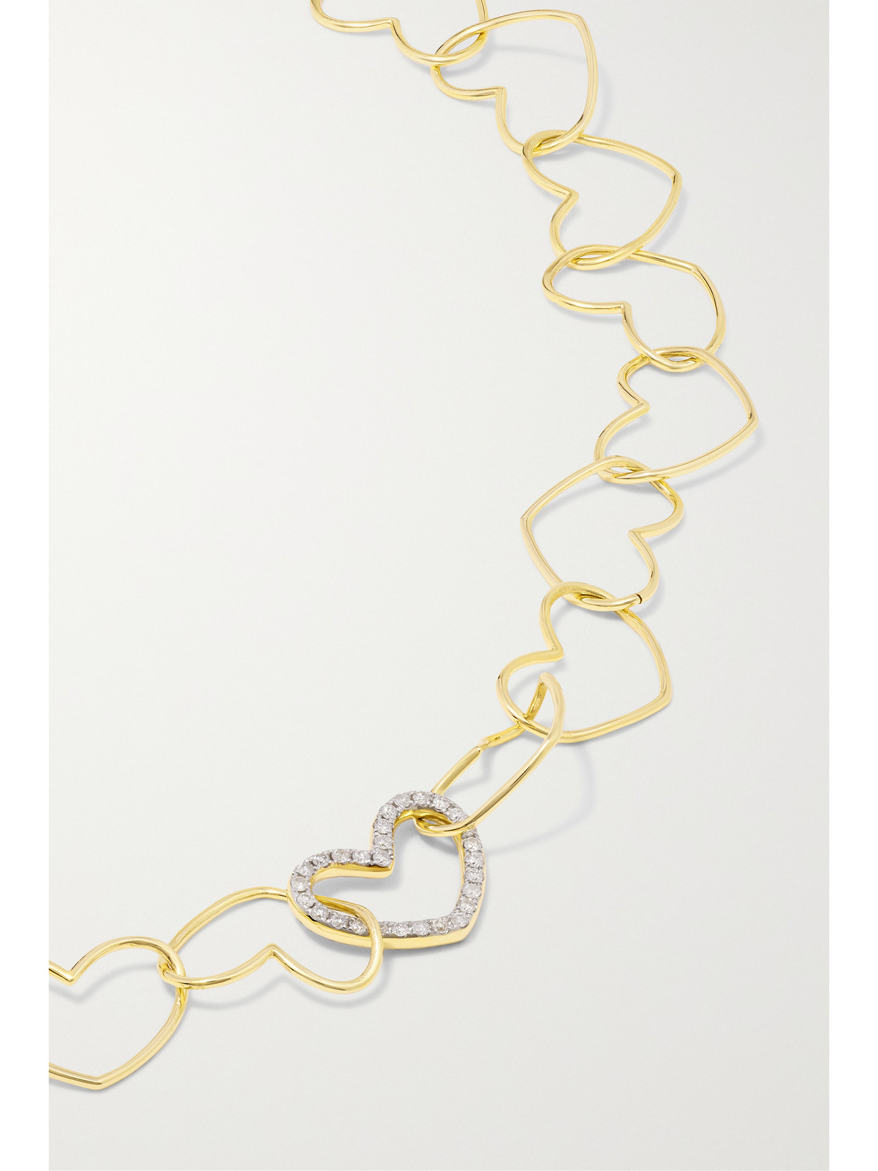 Shop Yvonne Léon 9-karat Gold Diamond Necklace