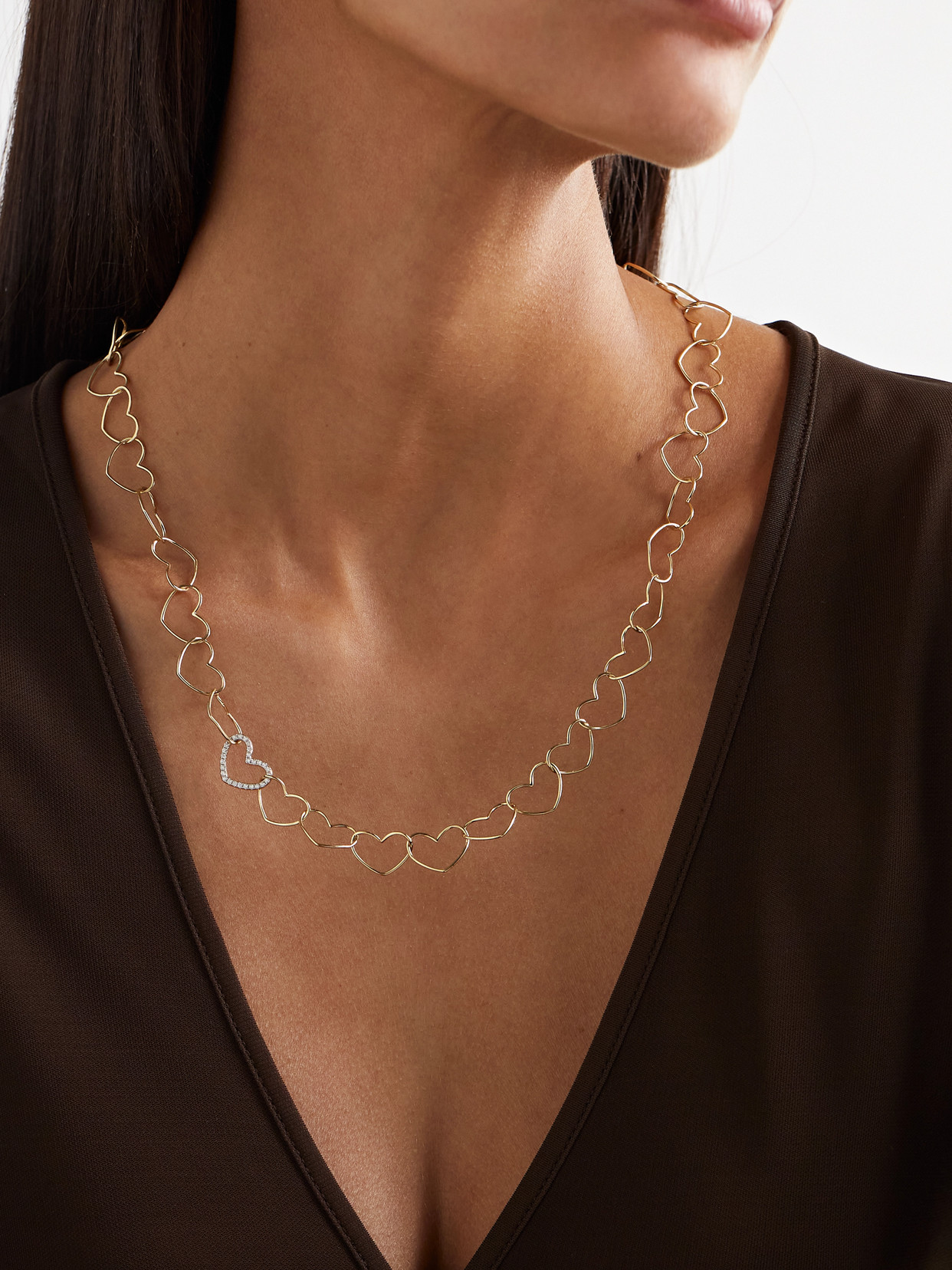 Yvonne Léon 9-karat Gold Diamond Necklace In Gold