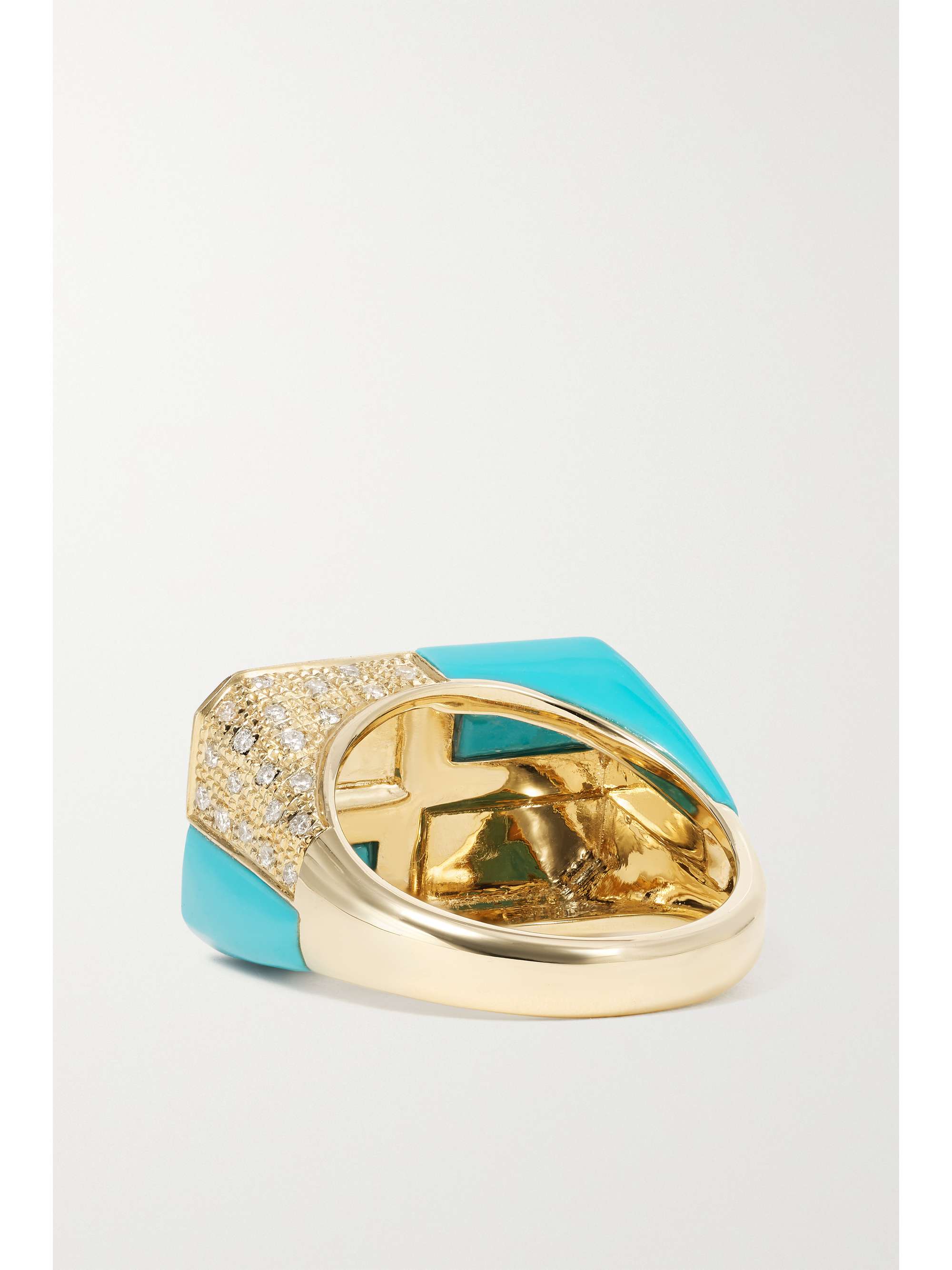 YVONNE LÉON 9-karat gold, turquoise and diamond ring