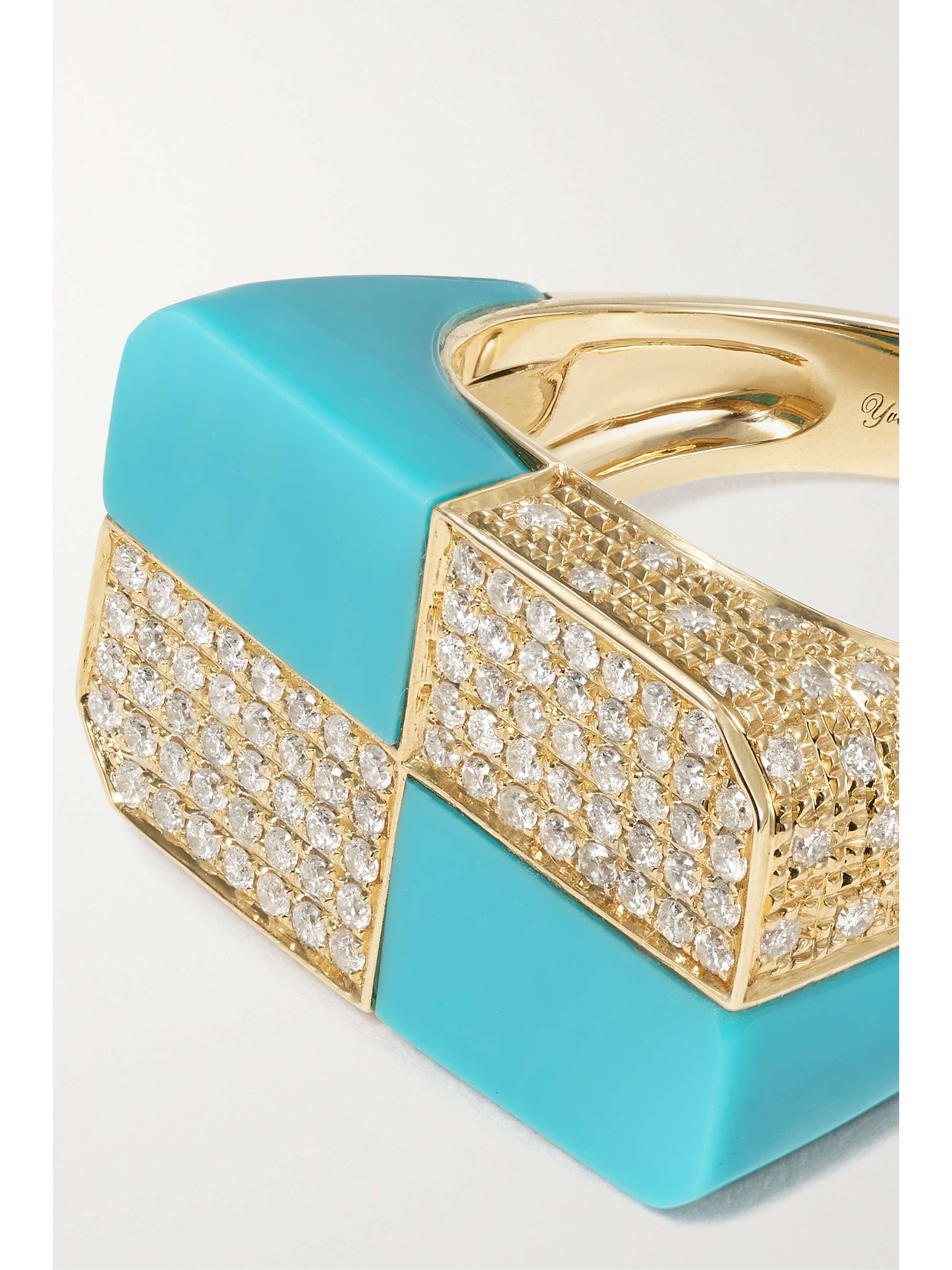 YVONNE LÉON 9-karat gold, turquoise and diamond ring