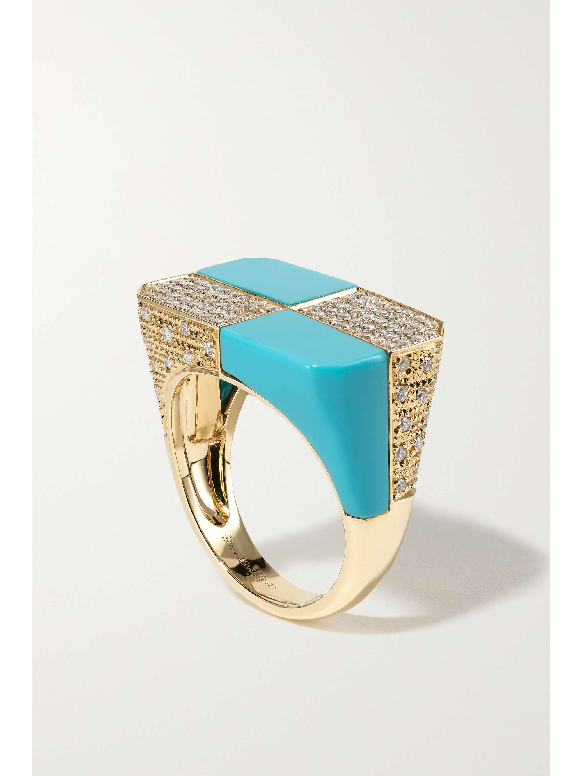 YVONNE LÉON 9-karat gold, turquoise and diamond ring