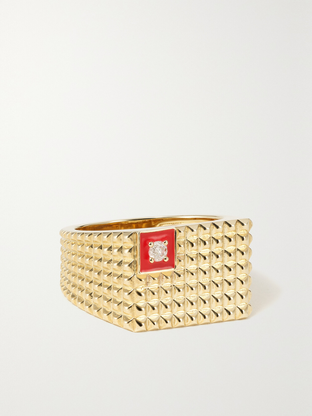 Yvonne Léon 9-karat Gold, Diamond And Enamel Ring