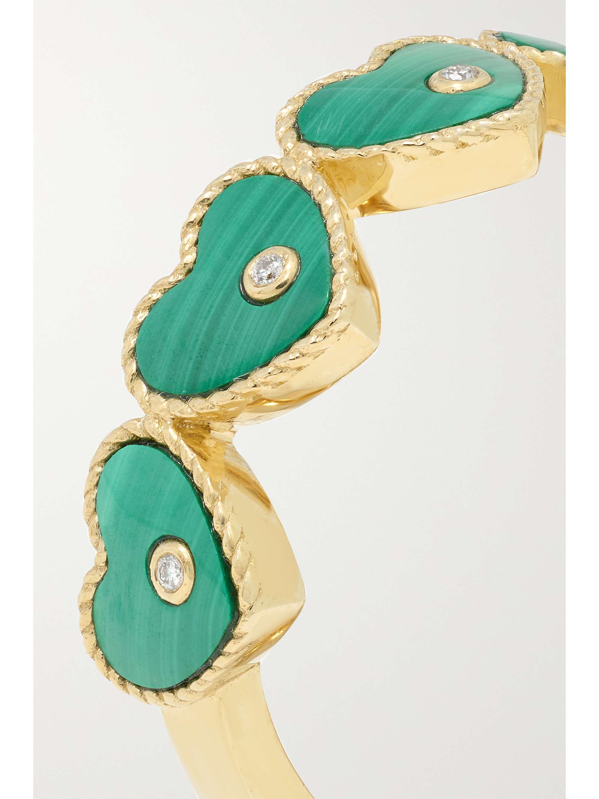 YVONNE LÉON Alliance 9-karat gold, malachite and diamond ring