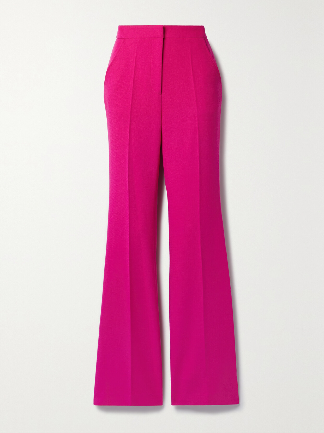 Sergio Hudson - Wool-crepe Flared Pants - Pink