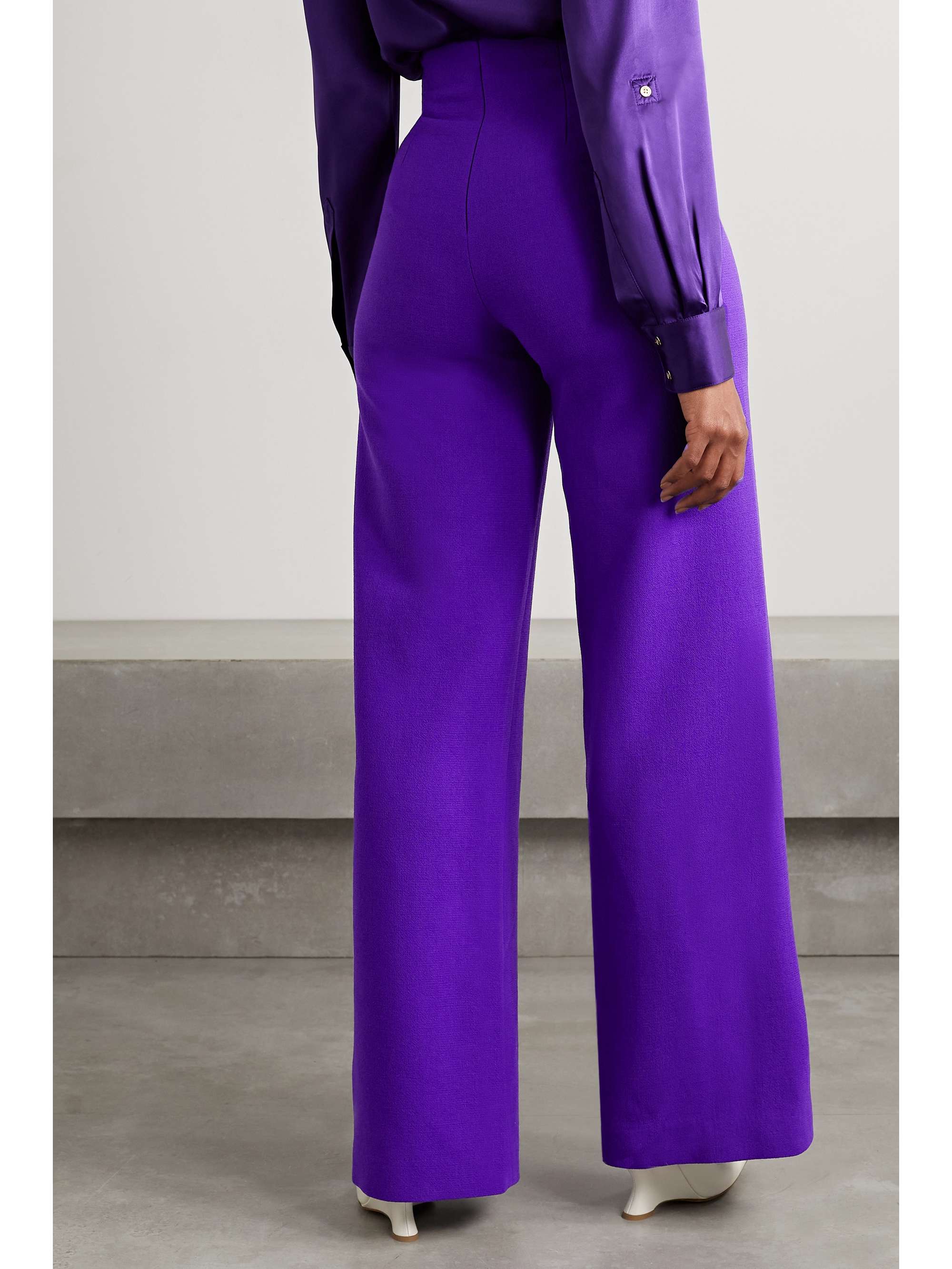 SERGIO HUDSON Wool-crepe wide-leg pants | NET-A-PORTER