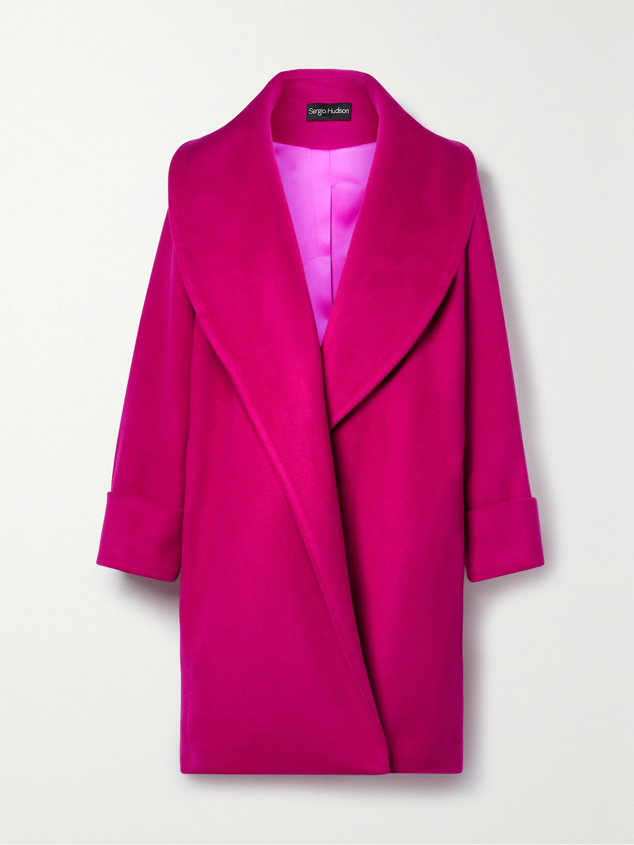 Sergio Hudson - Wool And Cashmere-blend Coat - Pink