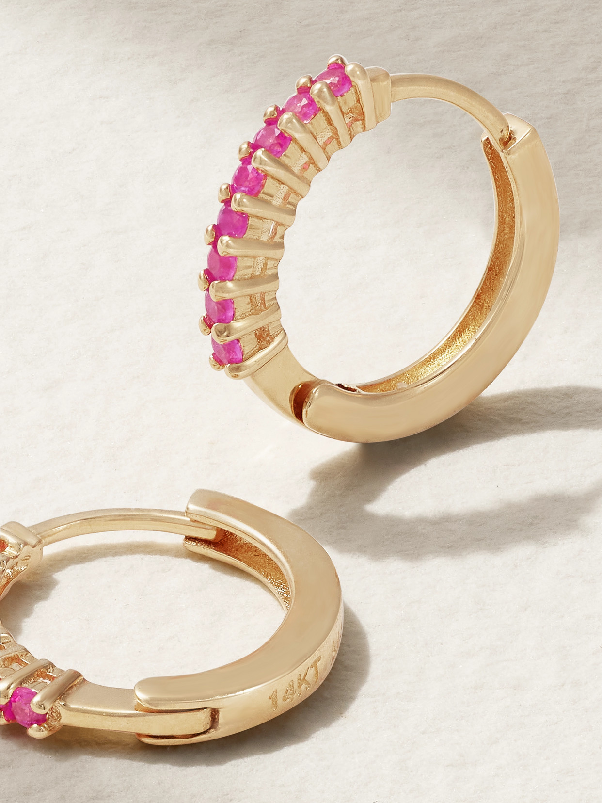 Mateo 14-karat Gold Sapphire Hoop Earrings In Gold
