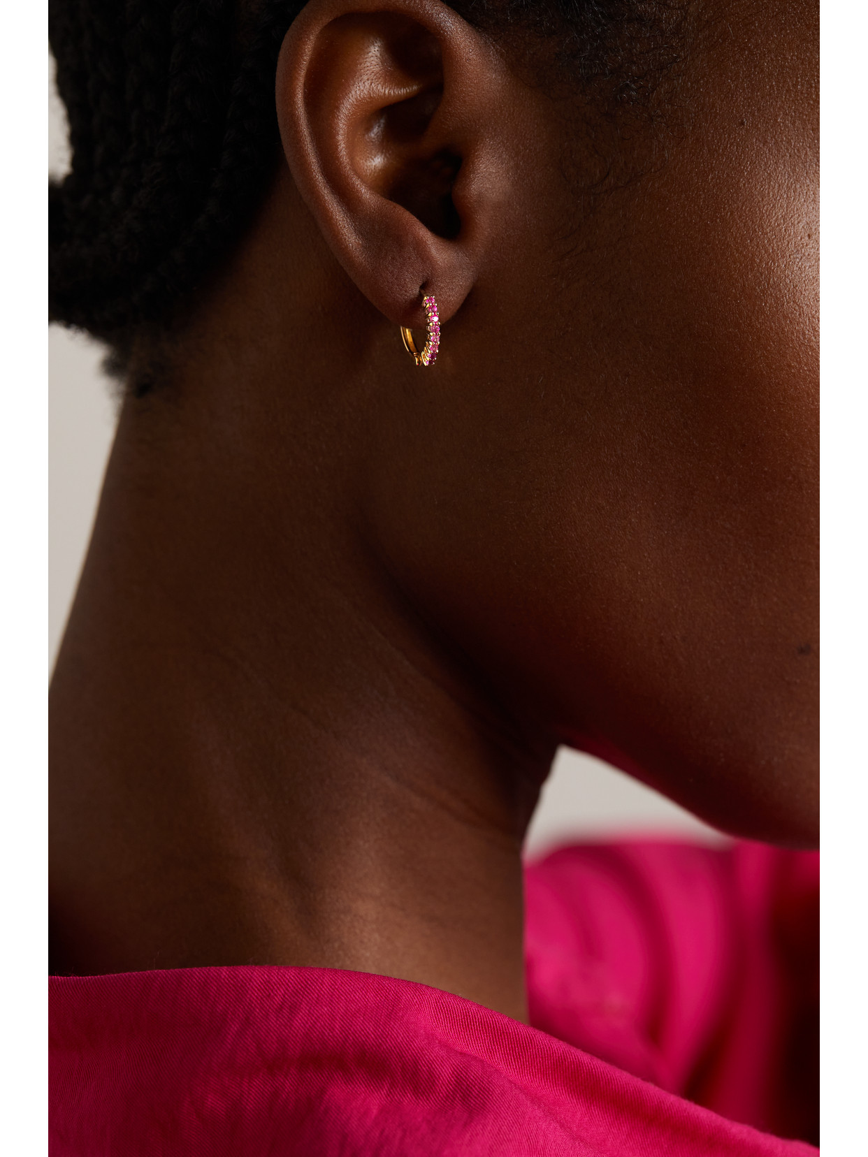 Mateo 14-karat Gold Sapphire Hoop Earrings In Gold