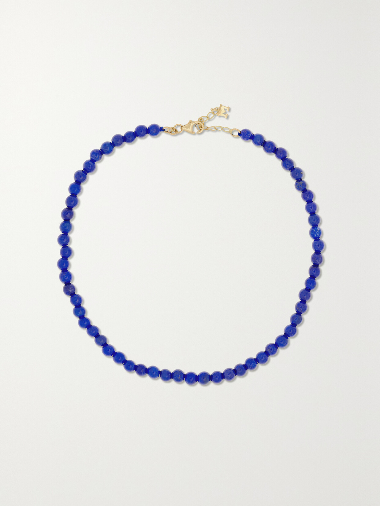 Mateo 14-karat Gold Lapis Lazuli Anklet