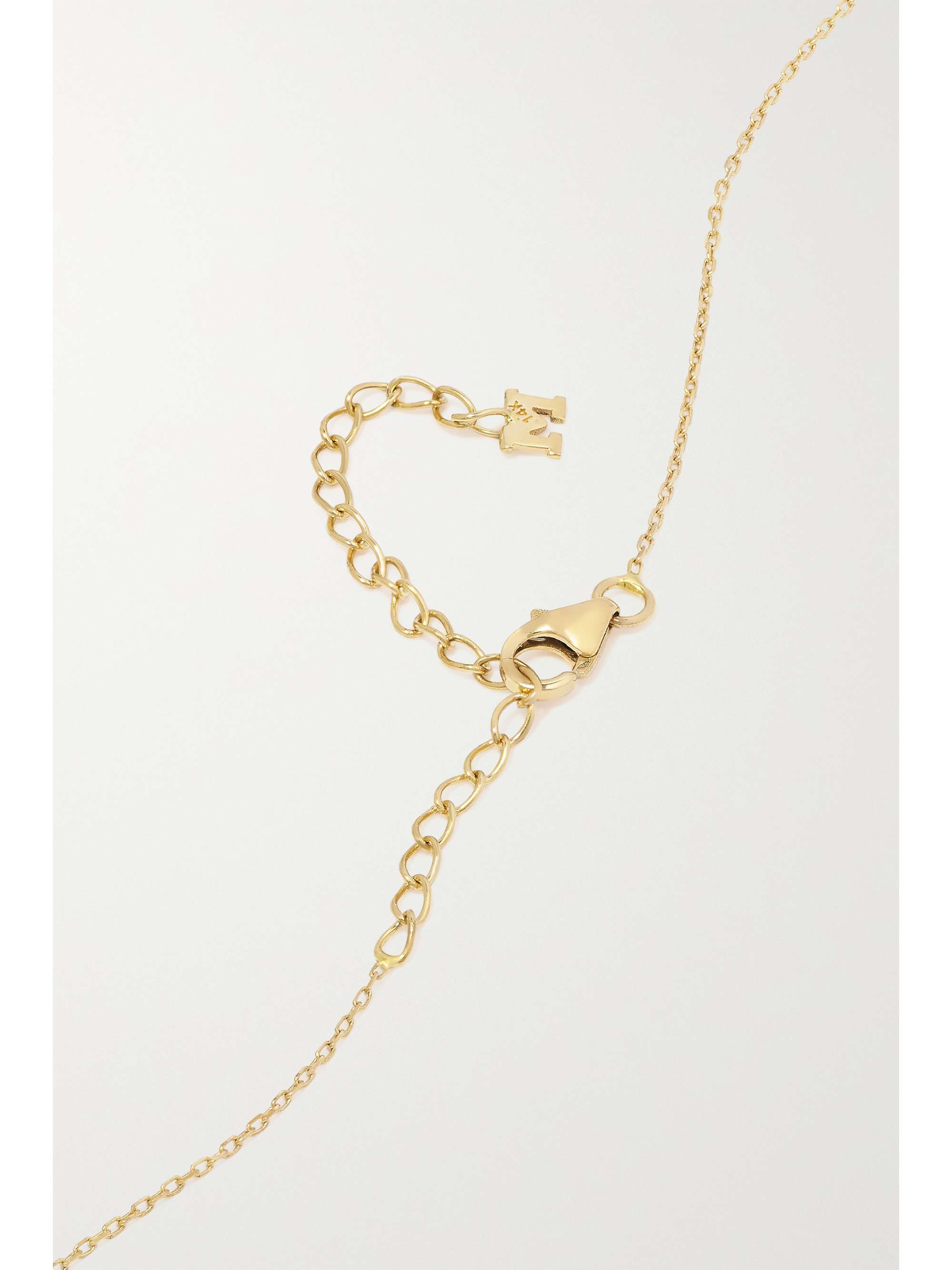 MATEO Donut 14-karat gold, lapis lazuli and diamond necklace