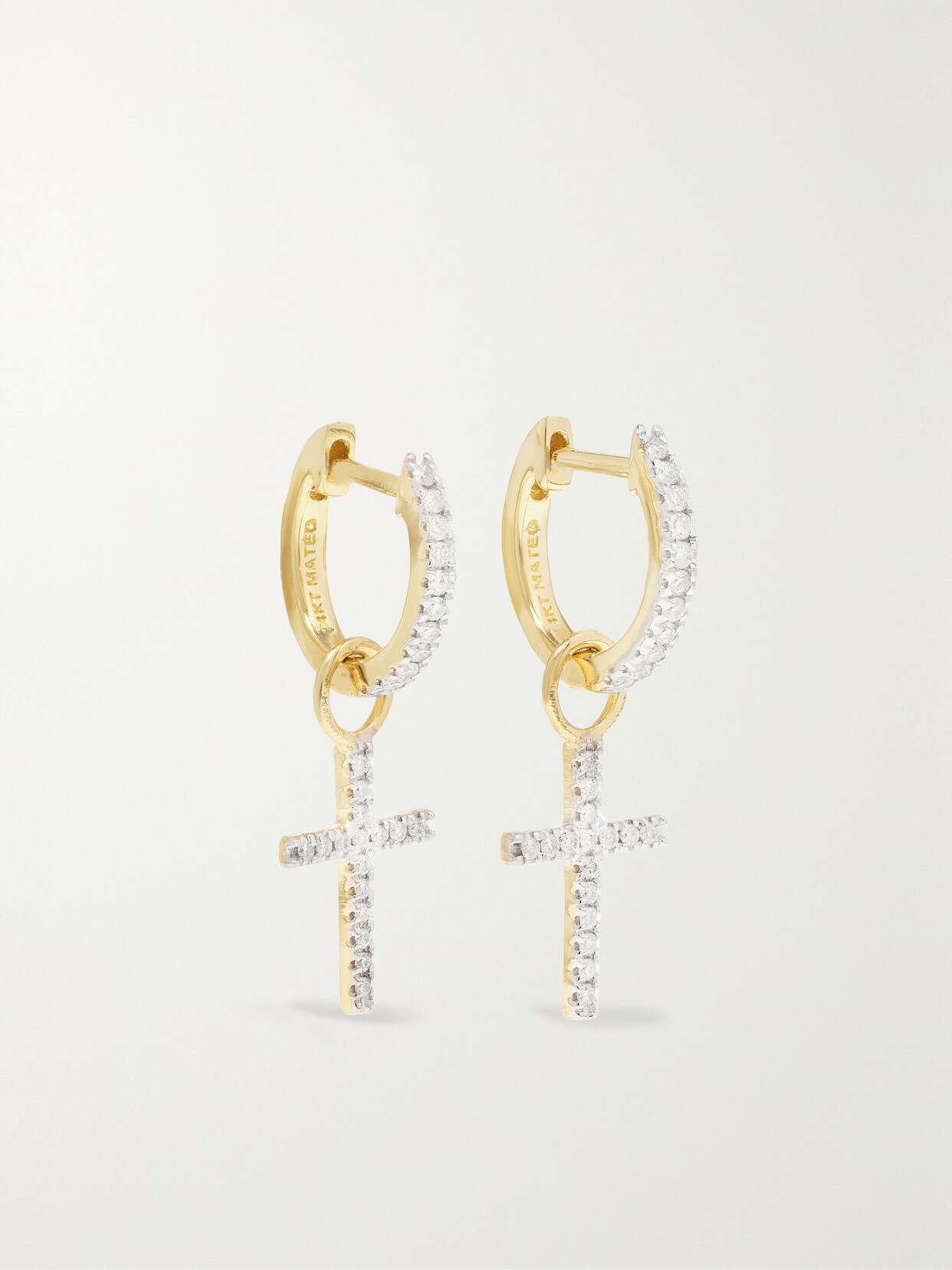 Mateo 14-karat Gold Diamond Hoop Earrings