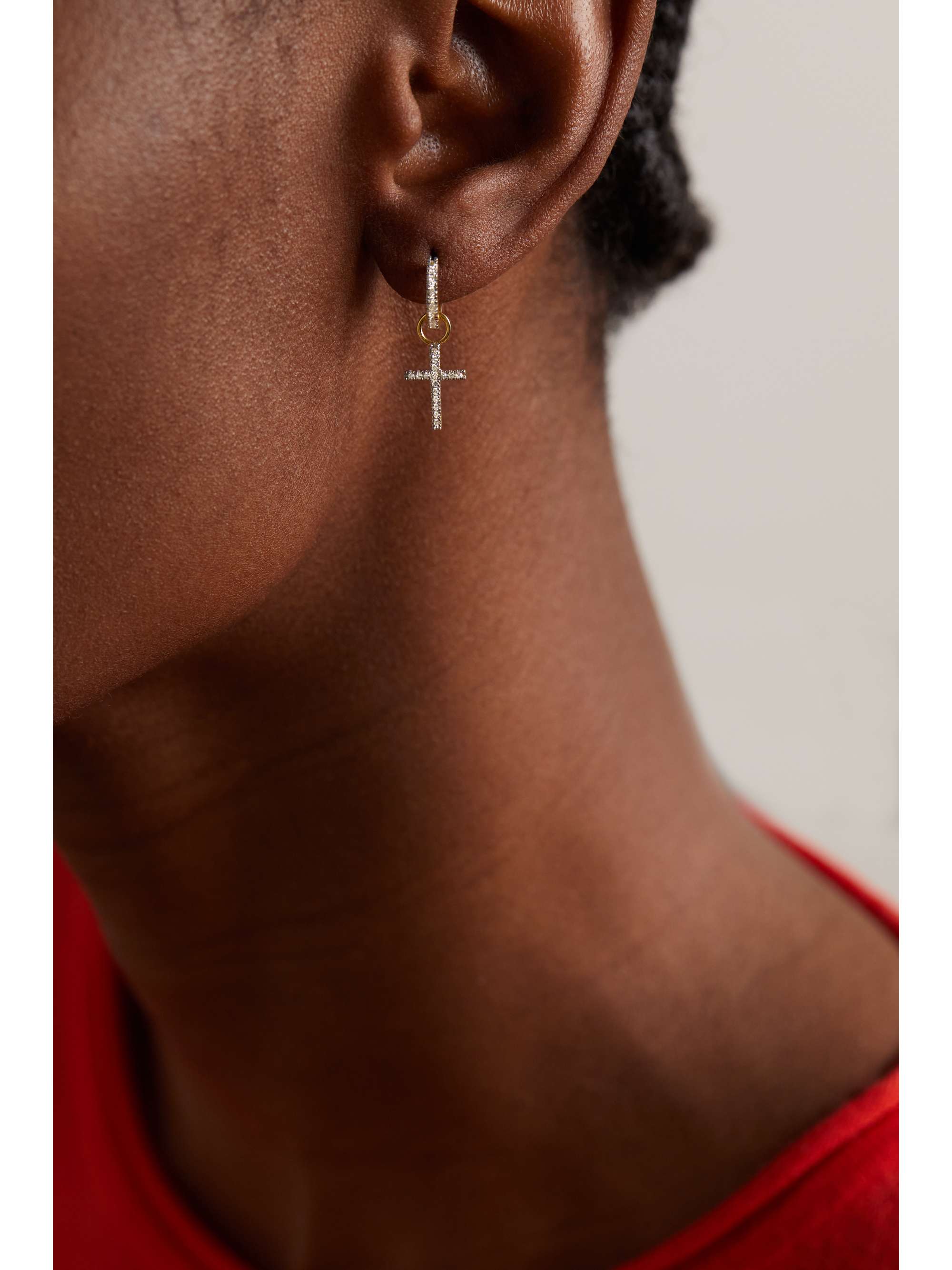 MATEO 14-karat gold diamond hoop earrings