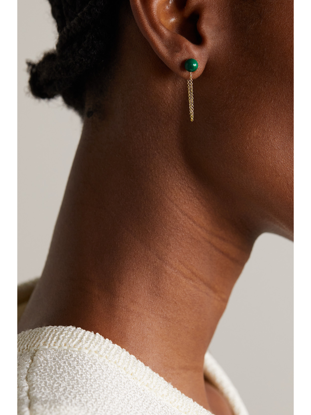 Shop Mateo 14-karat Gold Malachite Earrings