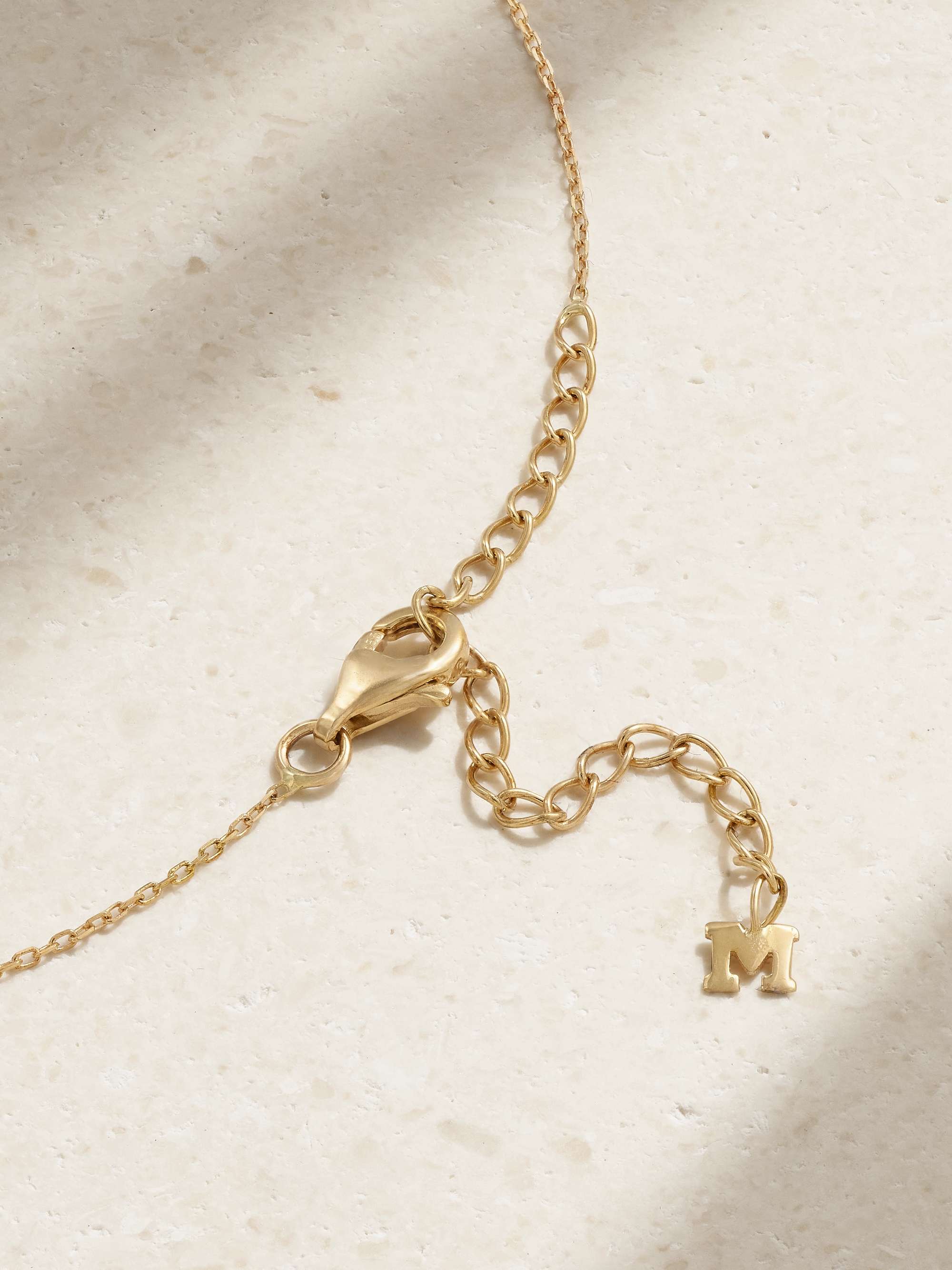 MATEO 14-karat gold, lapis lazuli and diamond necklace