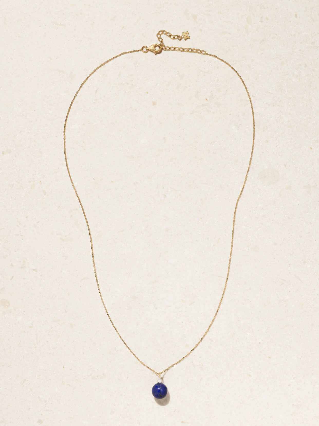 Mateo 14-karat Gold, Lapis Lazuli And Diamond Necklace In Gold