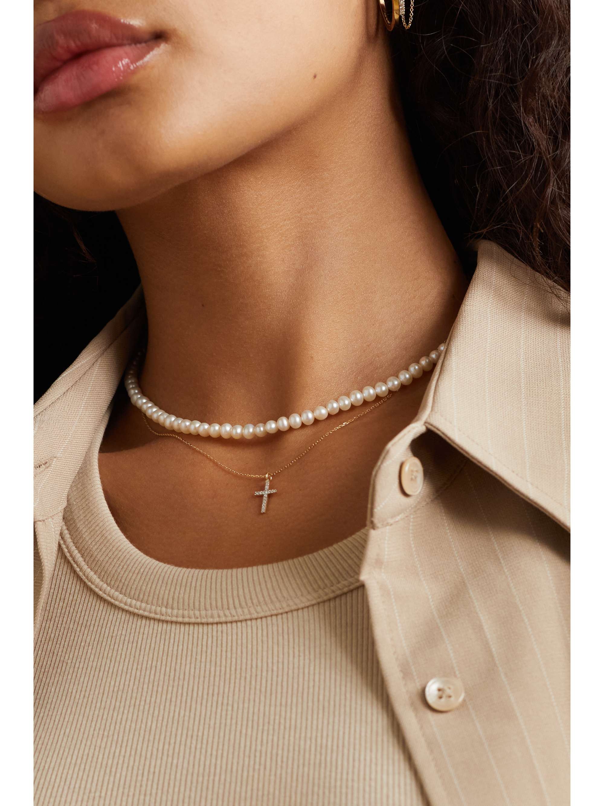 MATEO 14-karat gold diamond necklace