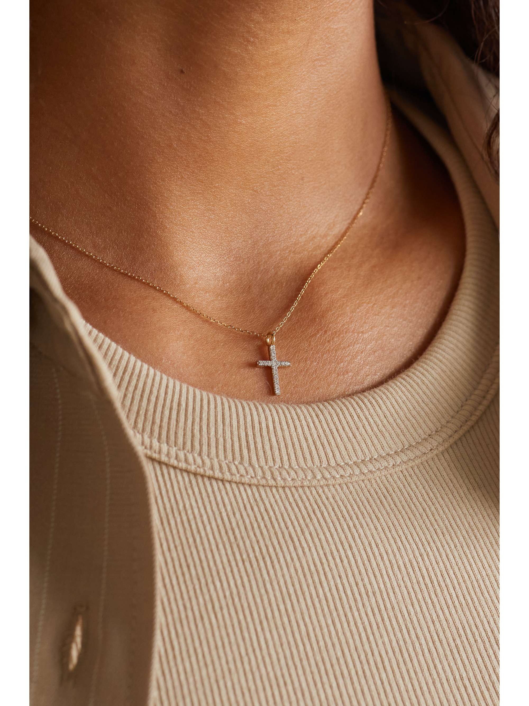 MATEO 14-karat gold diamond necklace