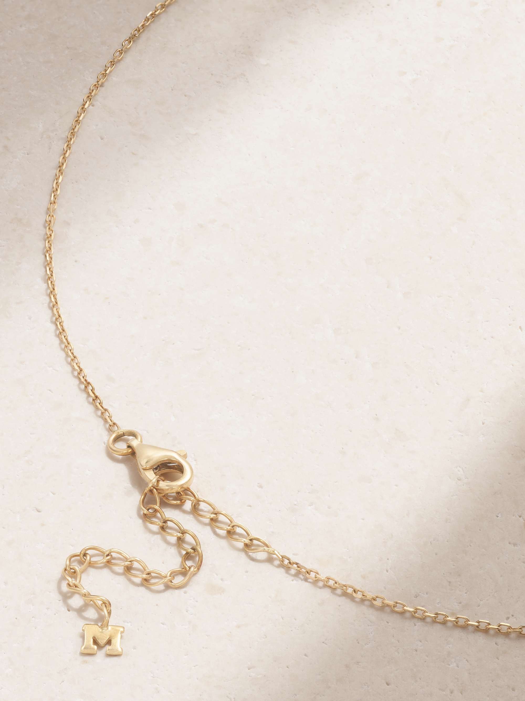 MATEO 14-karat gold, pearl and diamond necklace