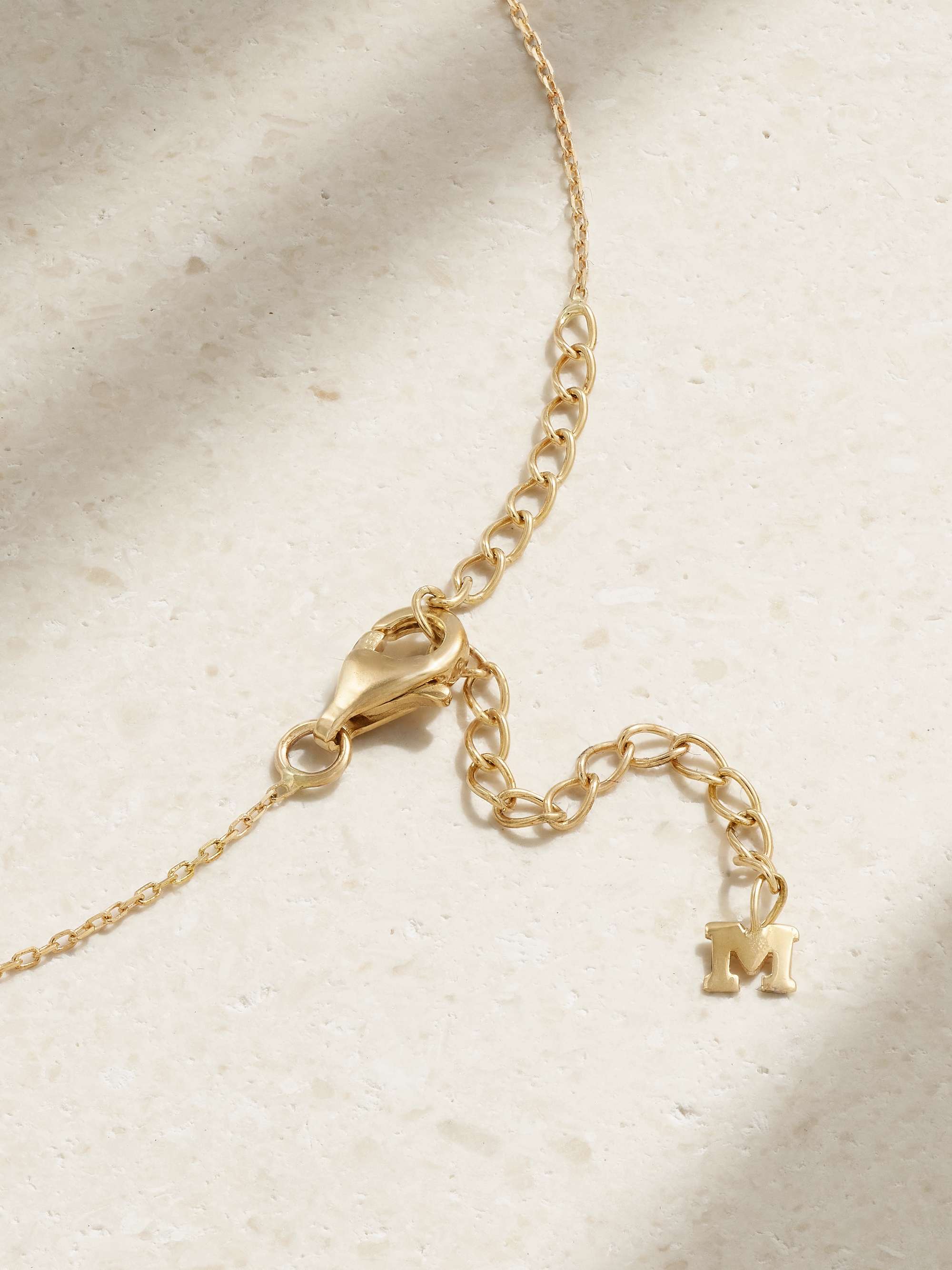 MATEO 14-karat gold, turquoise and diamond necklace