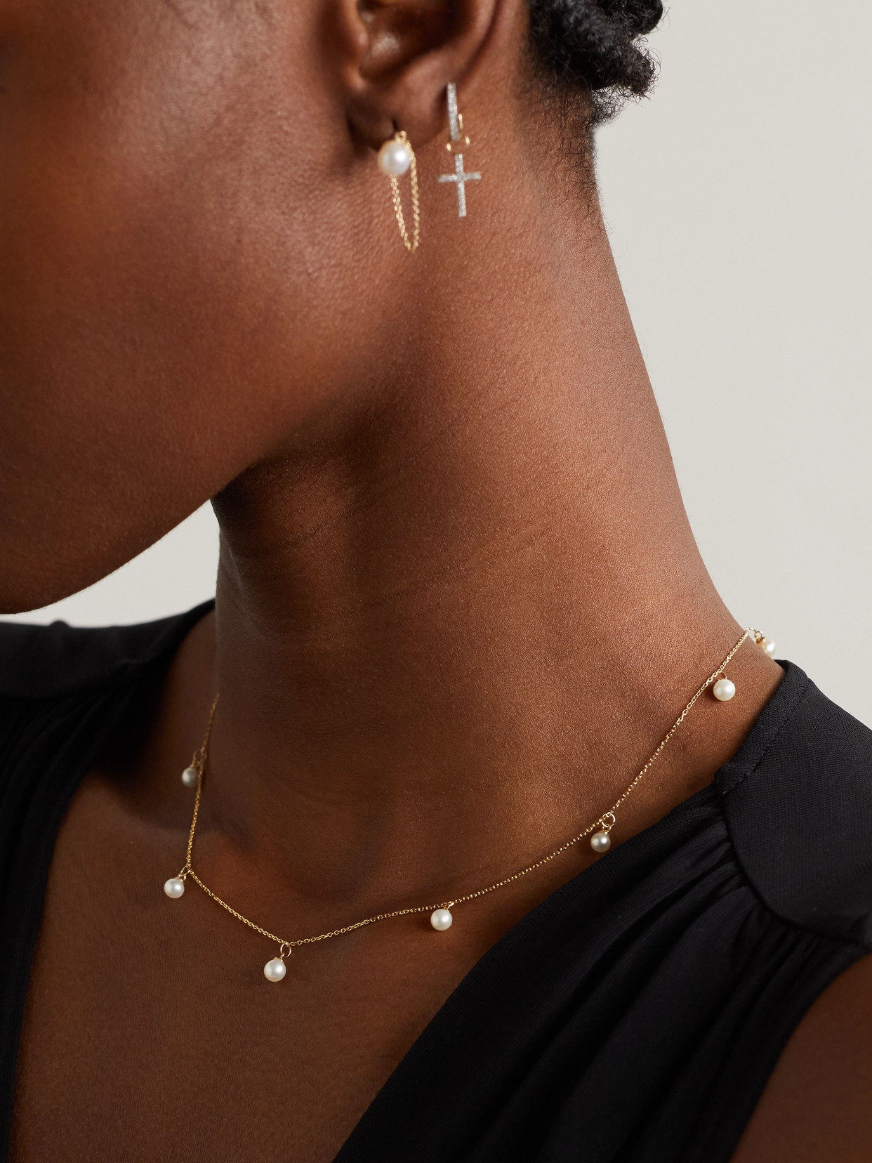 Mateo 14-karat Gold Pearl Necklace In Gold