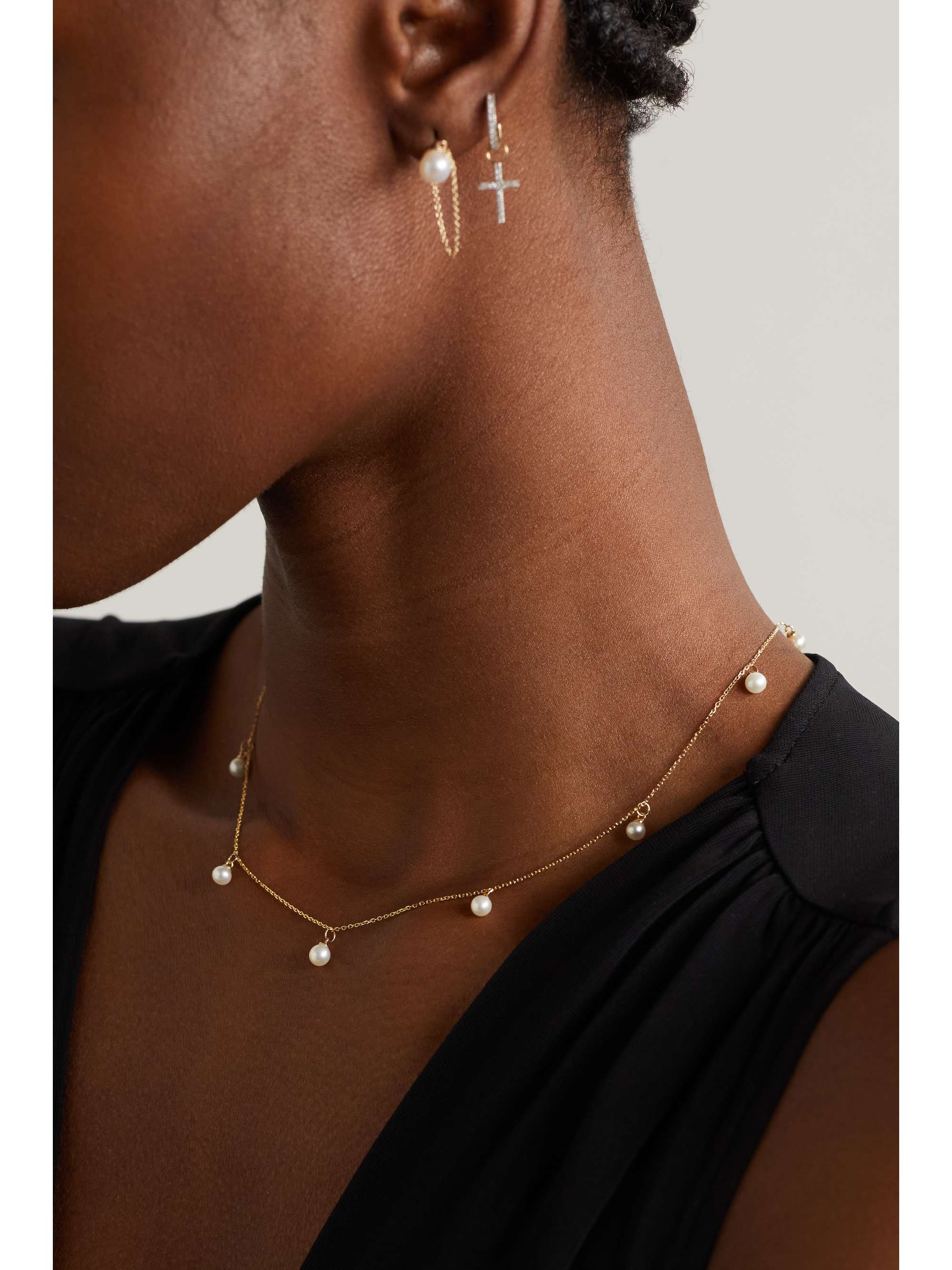 MATEO 14-karat gold pearl necklace
