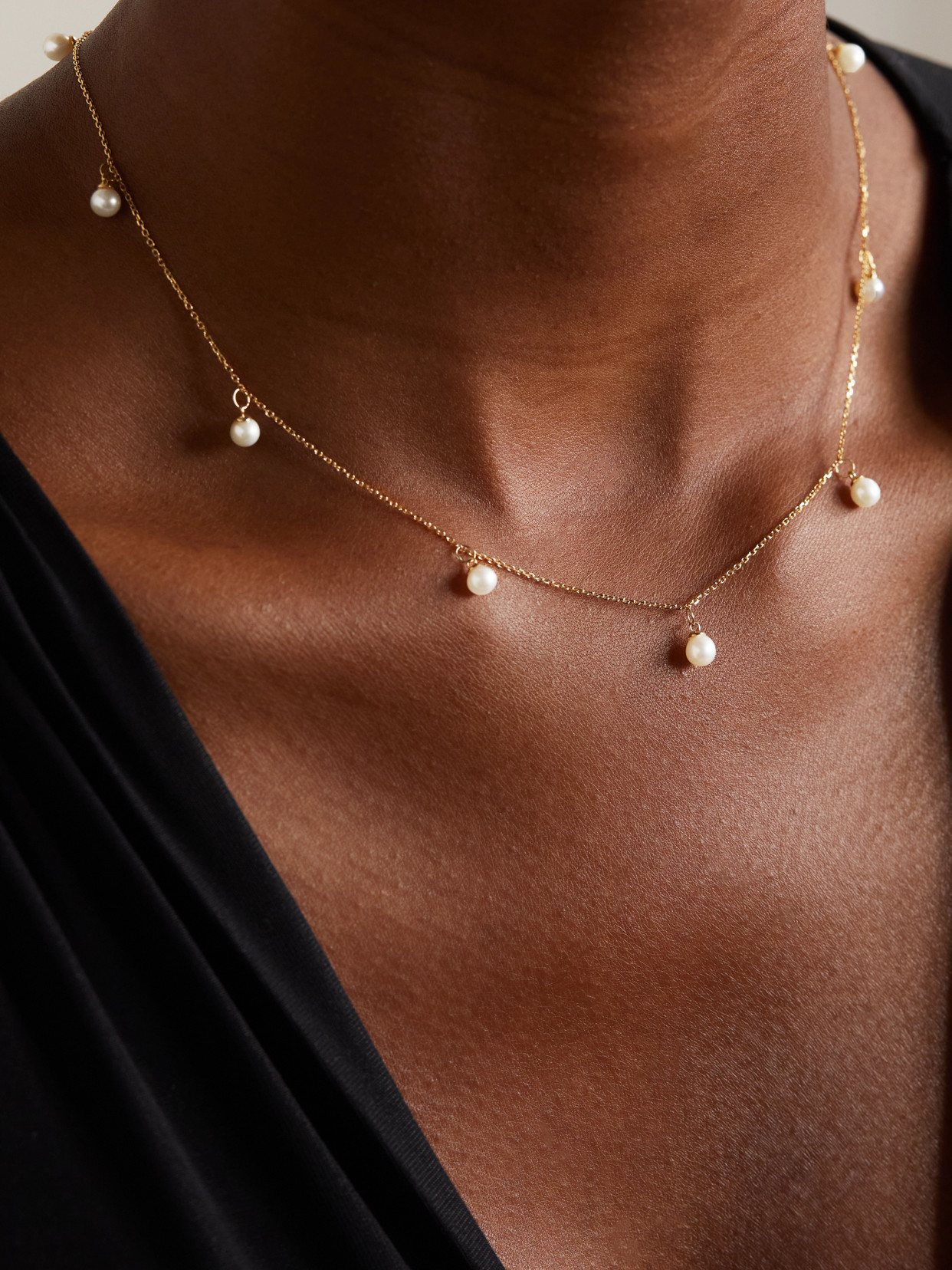 Mateo 14-karat Gold Pearl Necklace In Gold