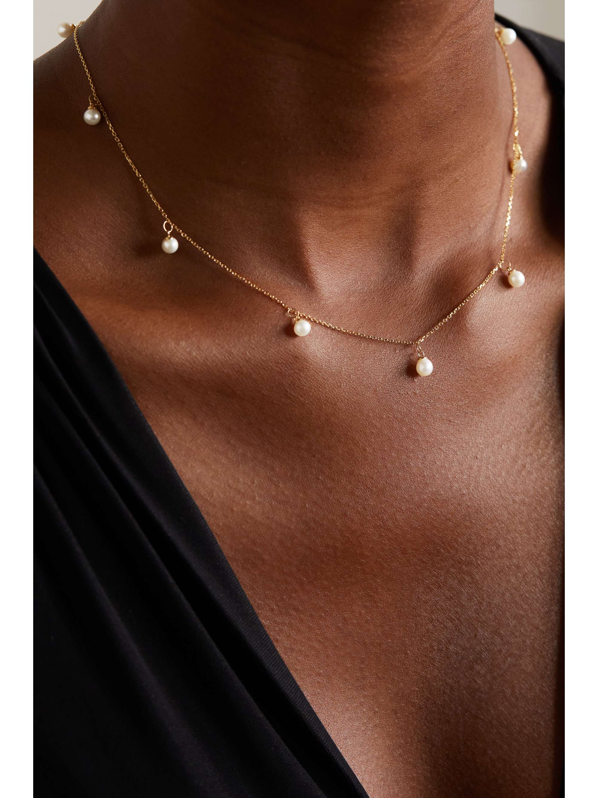 MATEO 14-karat gold pearl necklace