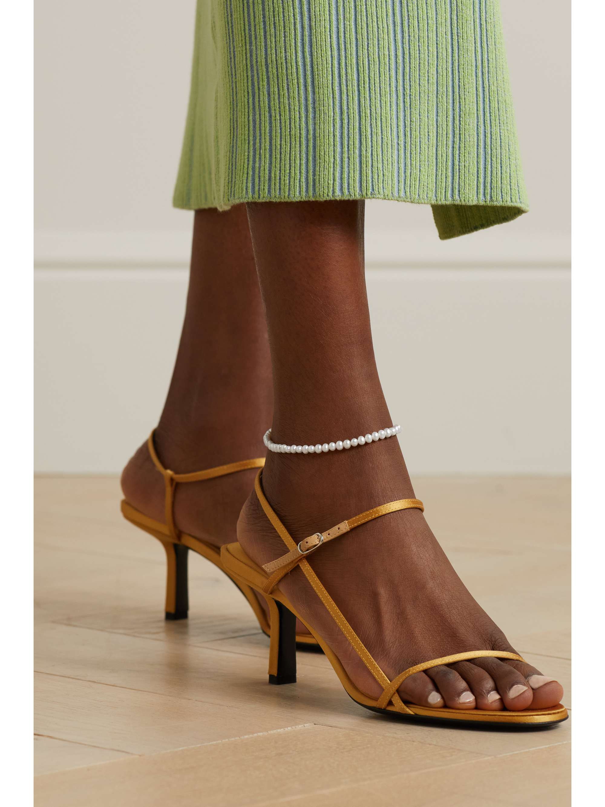 MATEO Not Your Mother's 14-karat gold pearl anklet