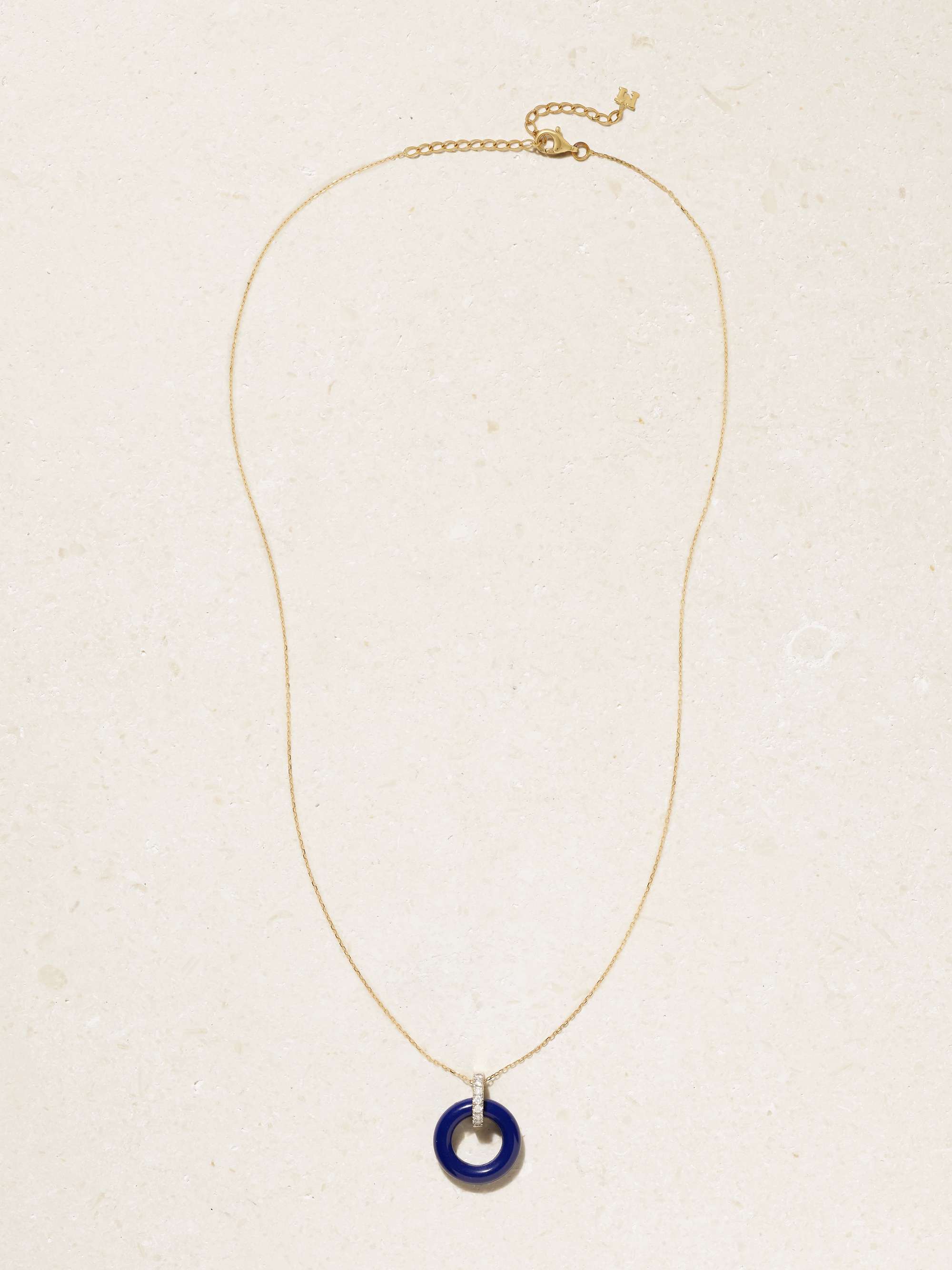 MATEO Donut 14K 黄金、青金石、钻石项链