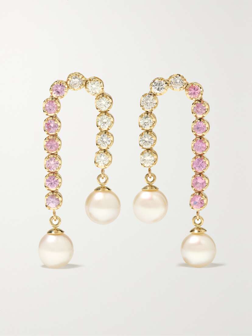 Mateo Buttercup Drip 14-karat Gold Multi-stone Earrings