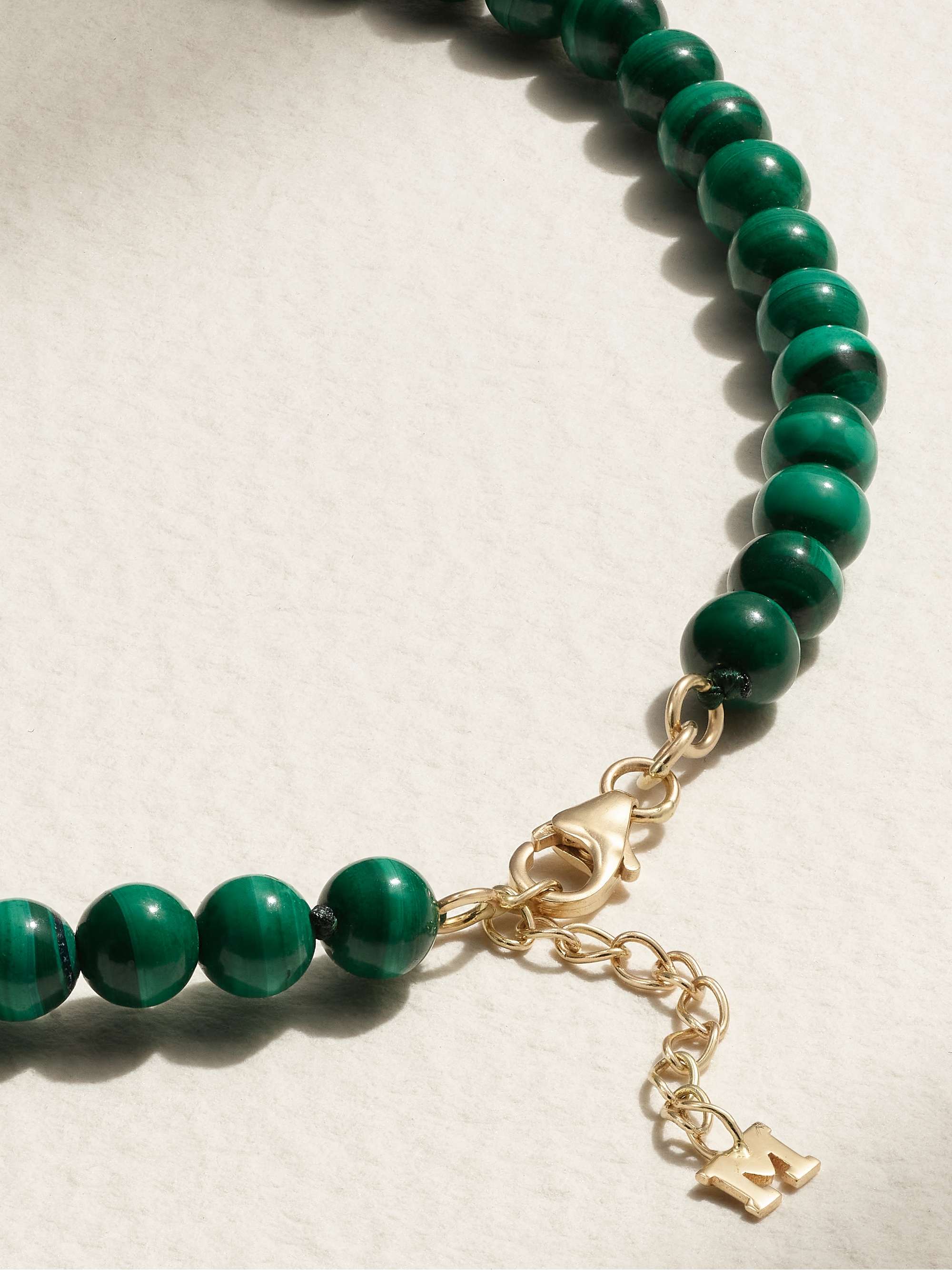 MATEO 14-karat gold lapis lazuli anklet