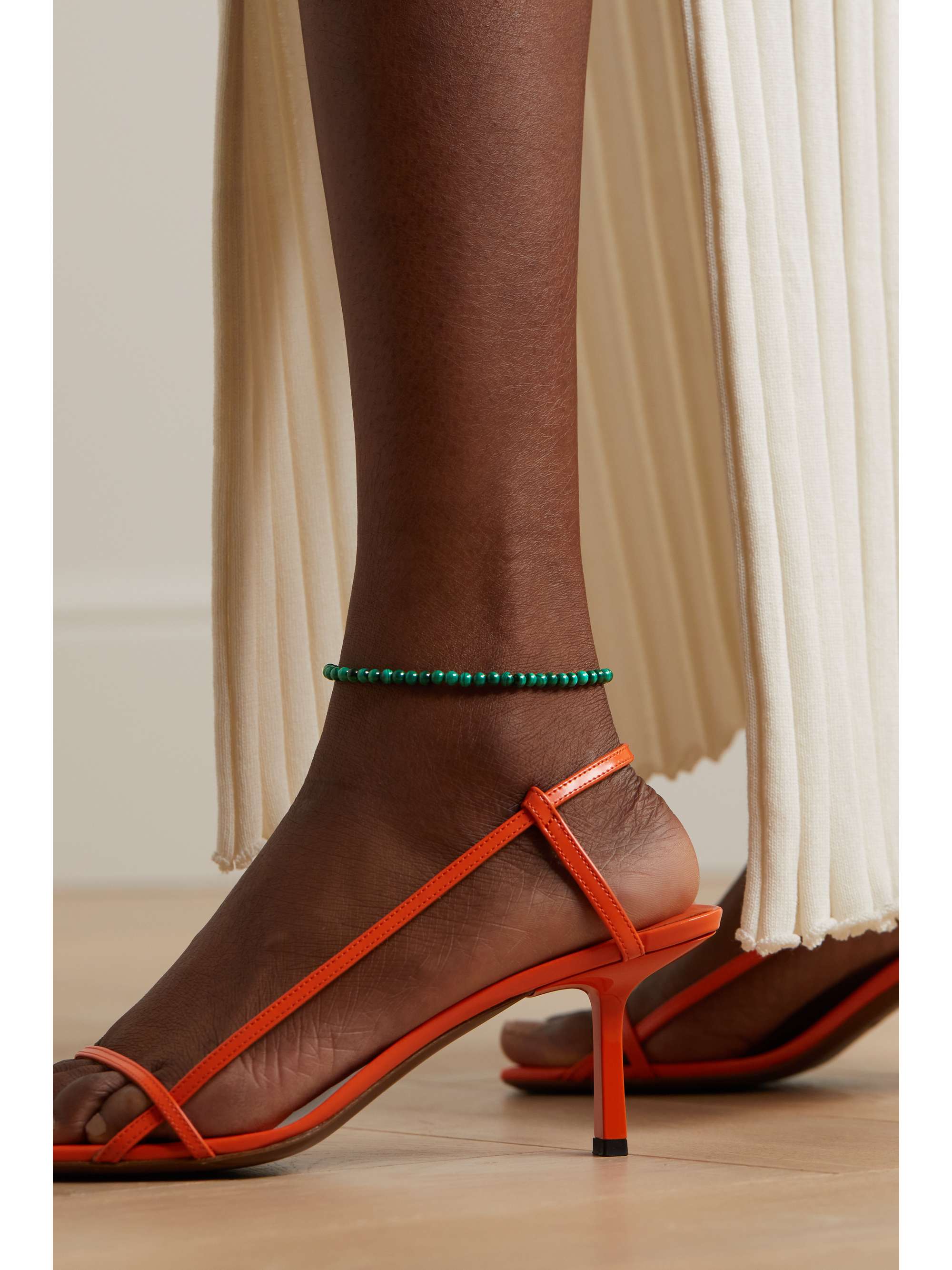 MATEO 14-karat gold lapis lazuli anklet