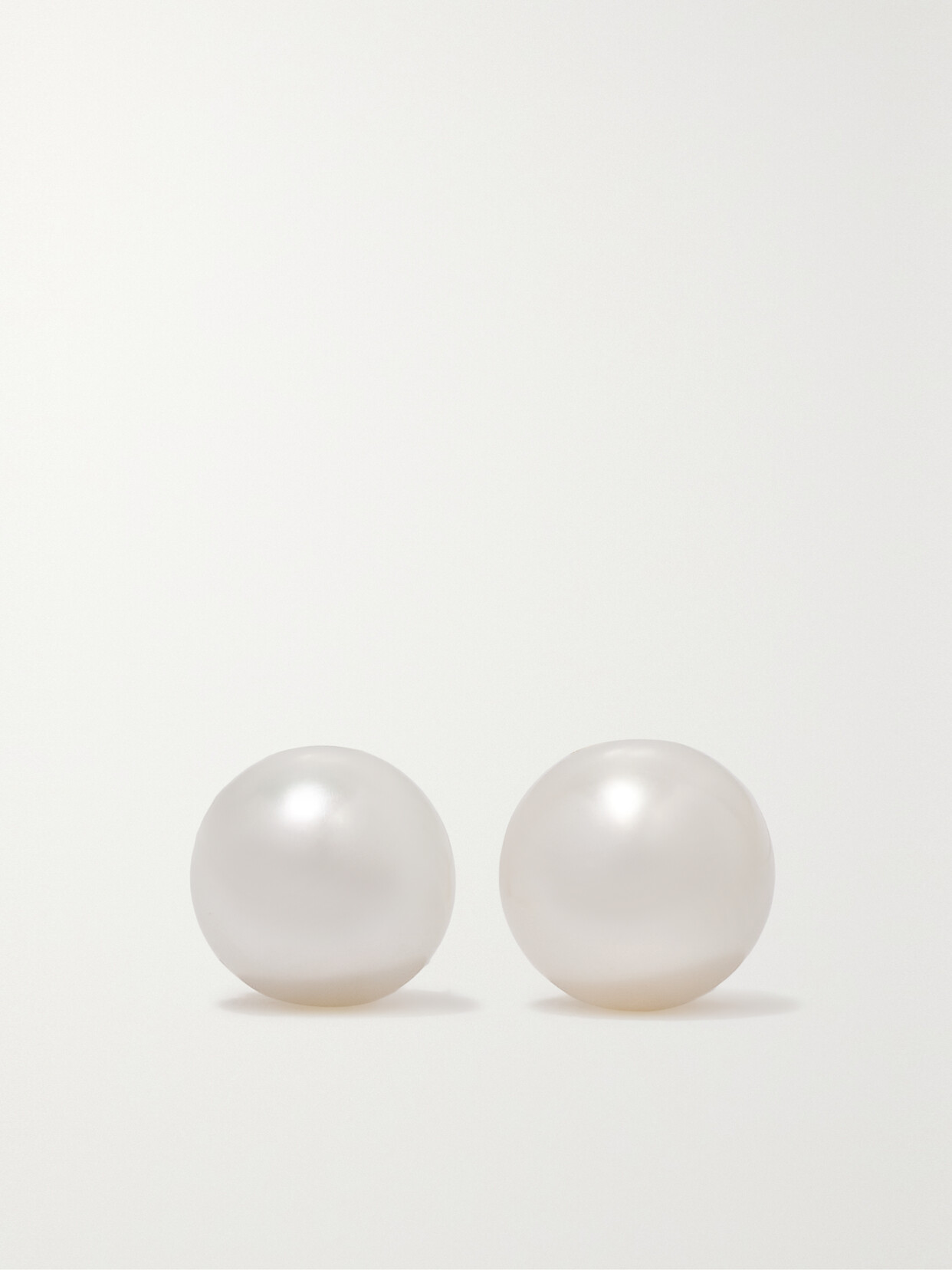 Mateo - 14-karat Gold Pearl Earrings - White